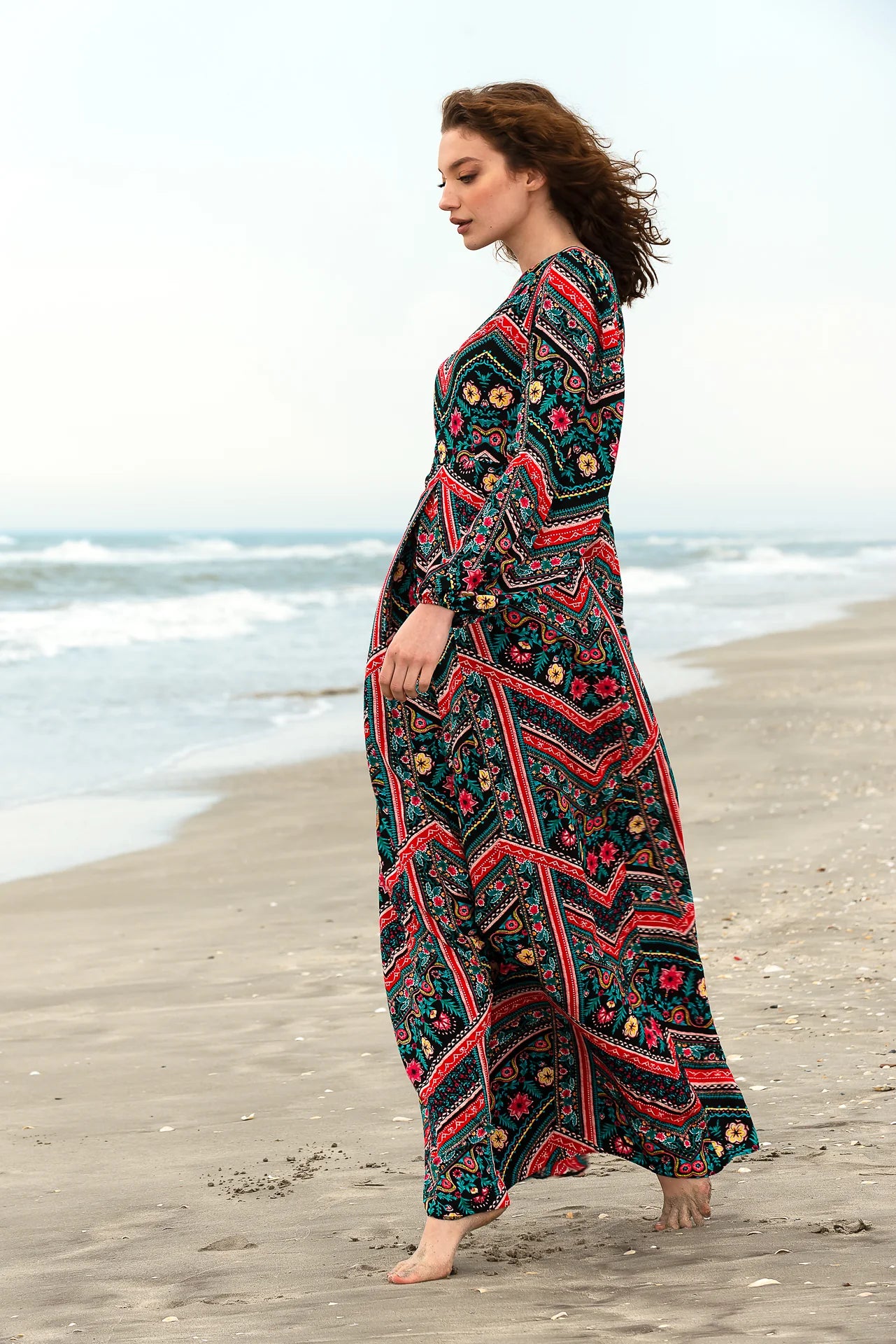 Rochie Lunga Zig Zag