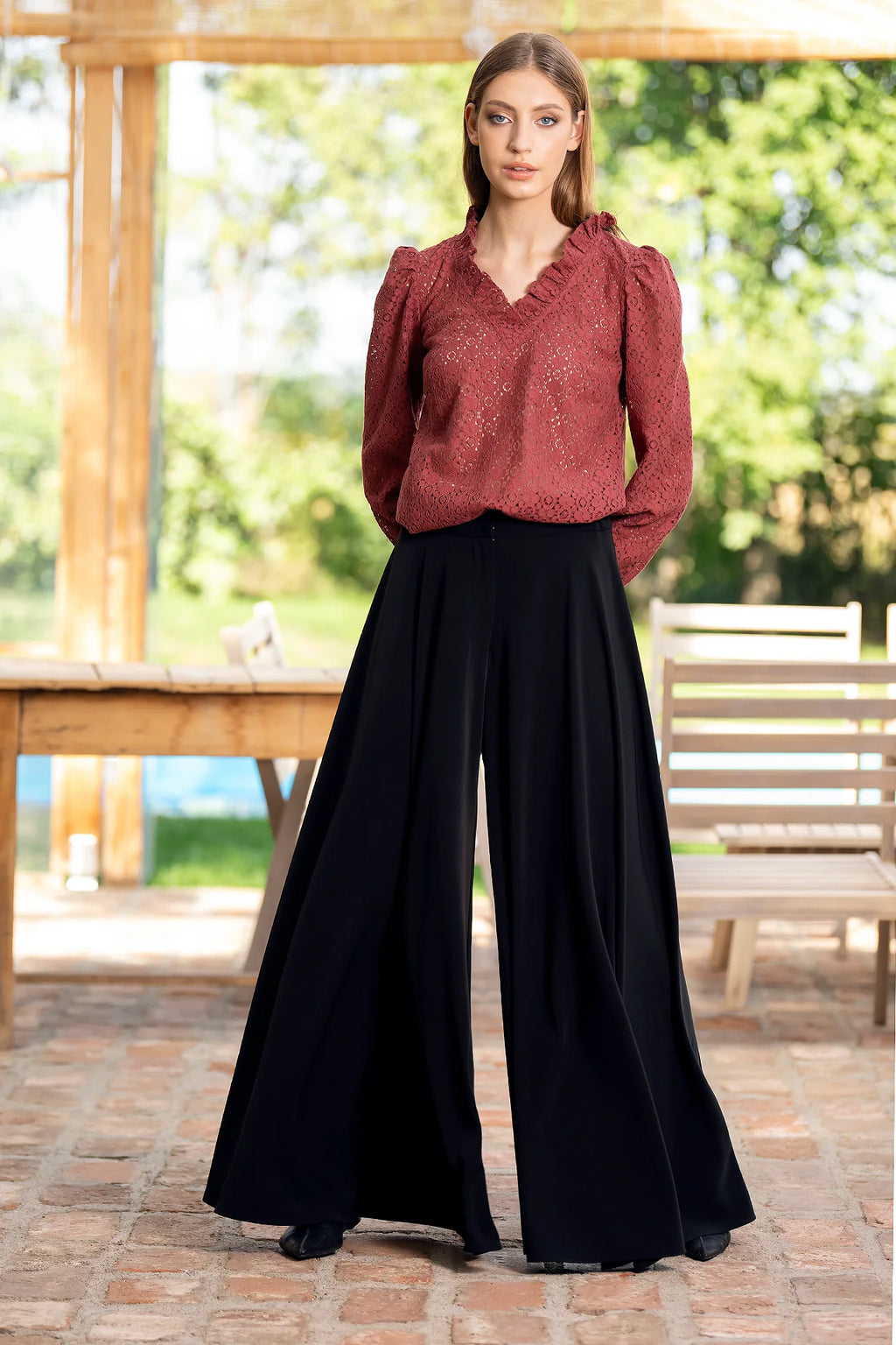 Fusta Pantalon Din Stofa Neagra