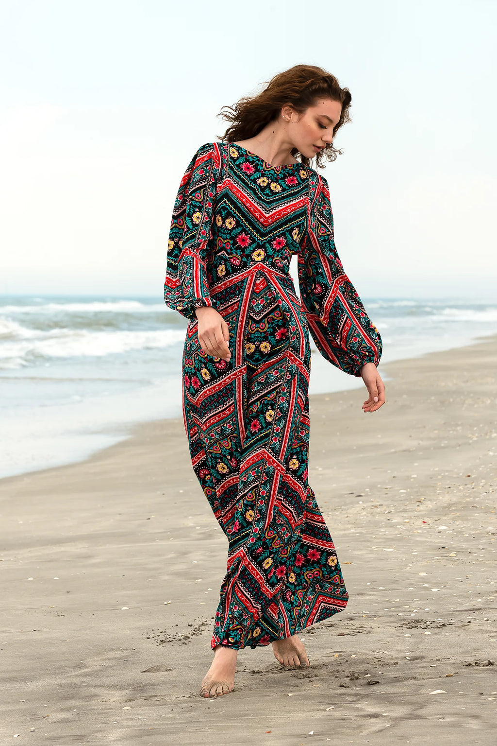 Rochie Lunga Zig Zag