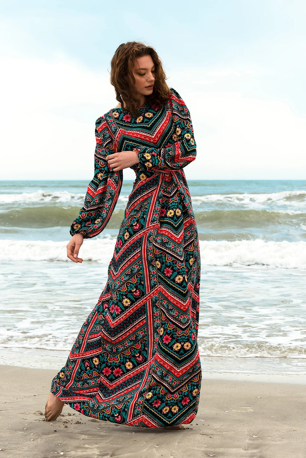 Rochie Lunga Zig Zag