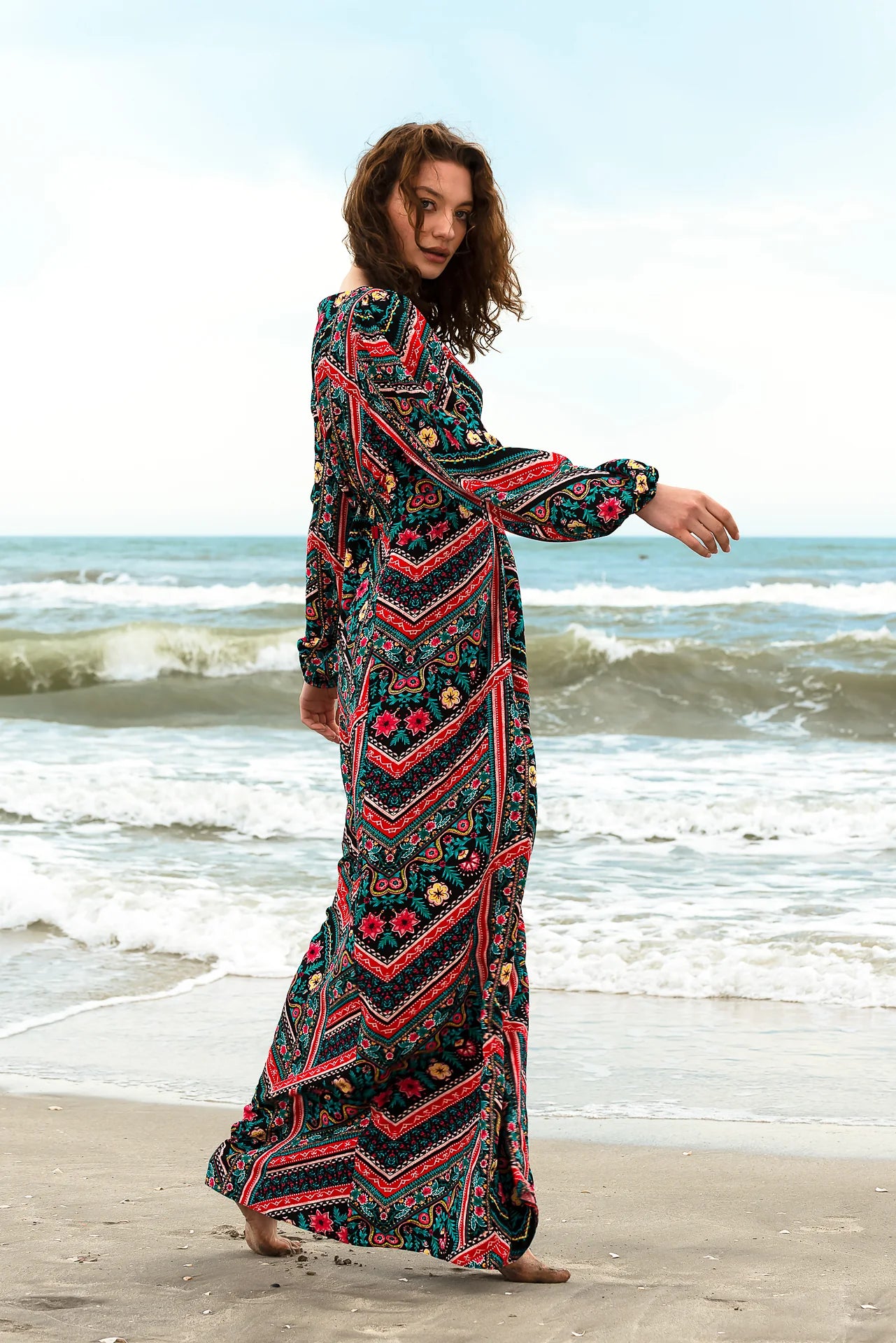 Rochie Lunga Zig Zag