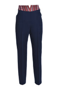 Pantaloni Pana din Stofa Bleumarin cu Corseleta din Jacquard Etnic