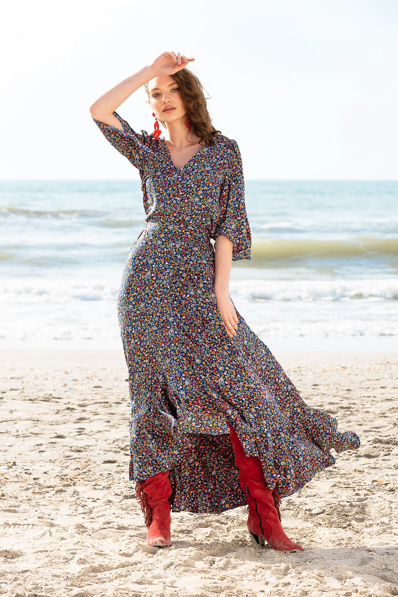 Rochie Inflorata cu Trena