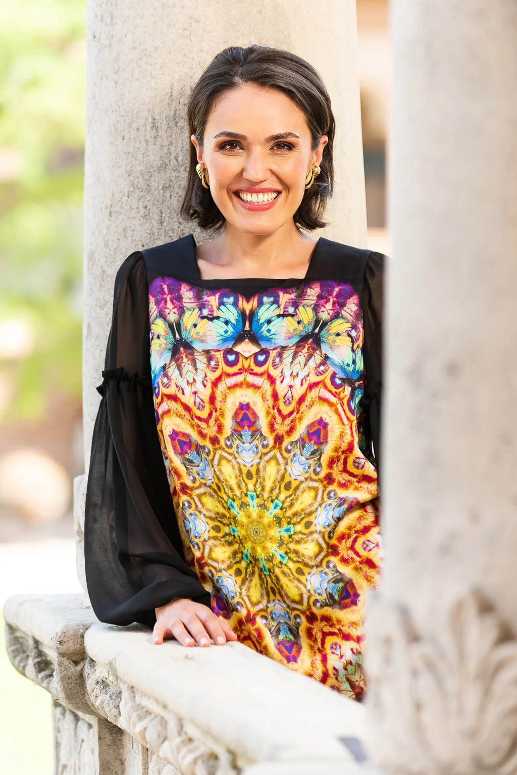 Bluza Lunga  din Matase Naturala Mandala