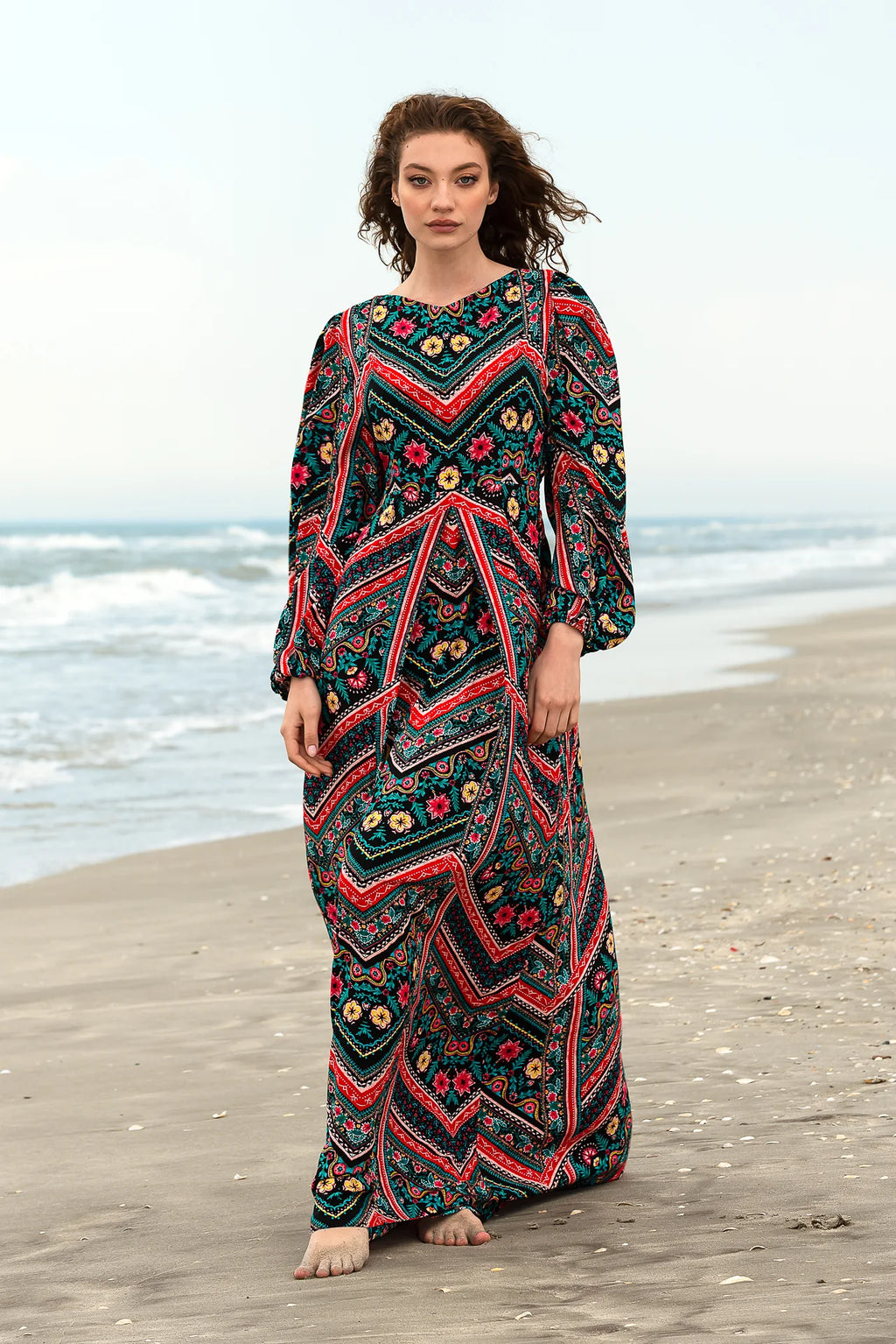 Rochie Lunga Zig Zag
