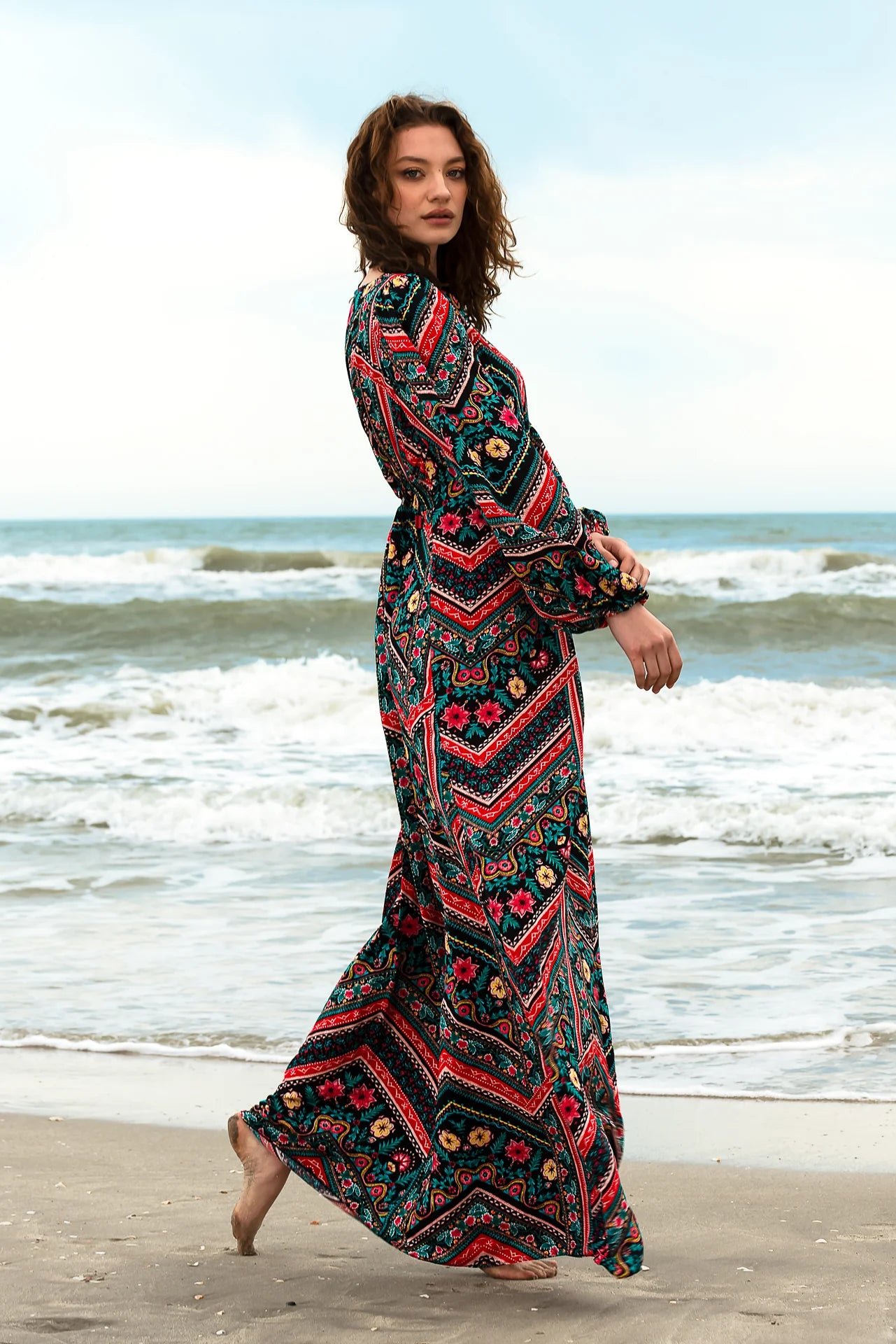 Rochie Lunga Zig Zag