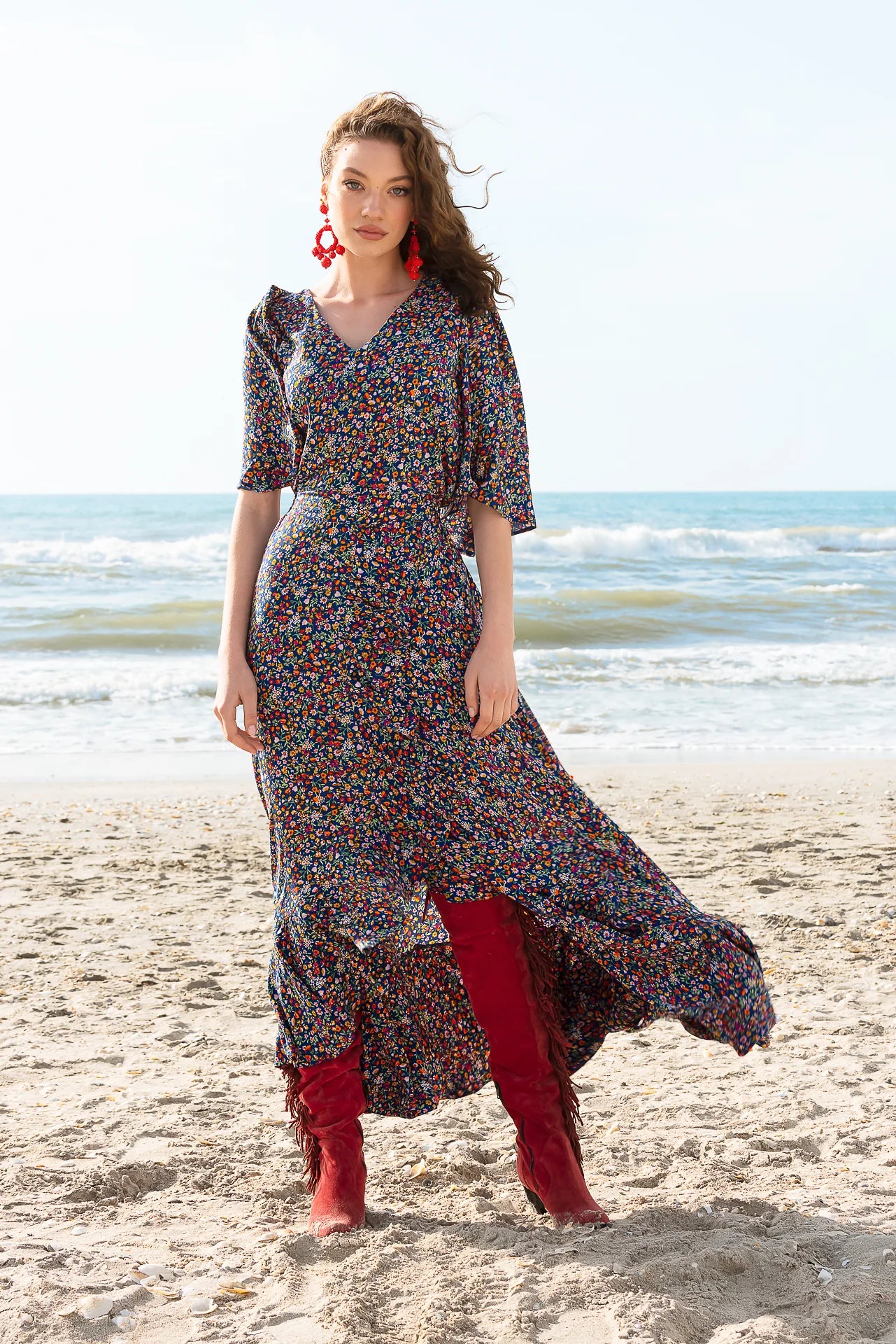 Rochie Inflorata cu Trena