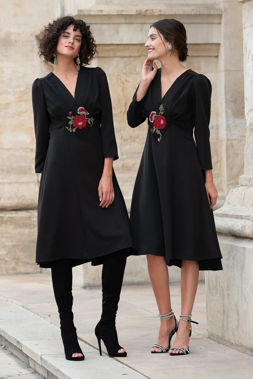 Rochie din Stofa Neagra Medeea