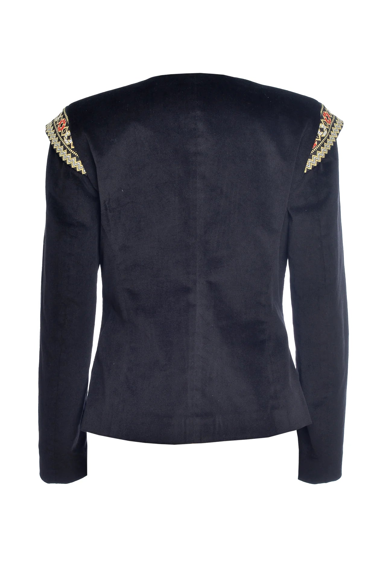 Sacou Din Catifea Cu Broderie Romaneasca Arhaica