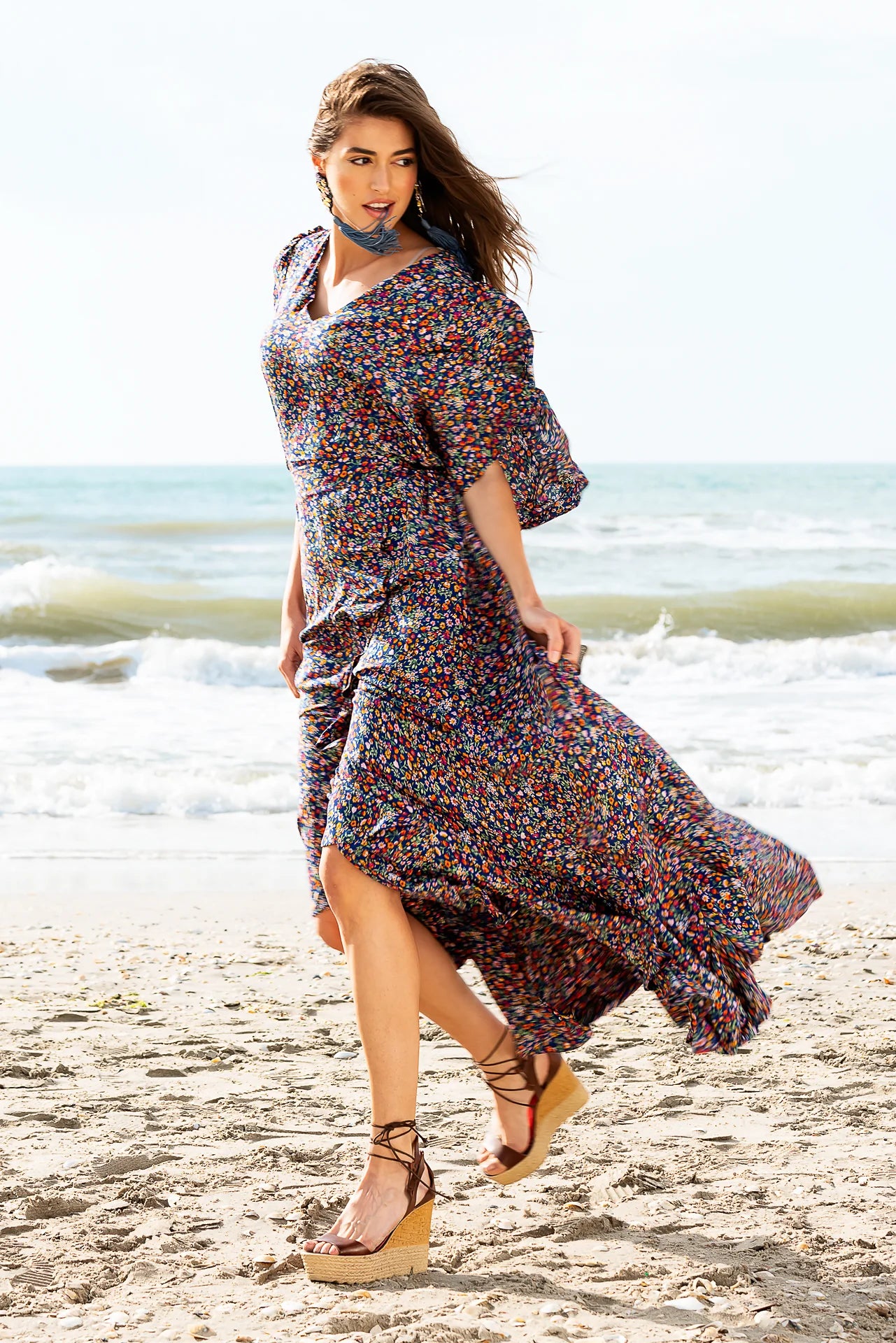 Rochie Inflorata cu Trena