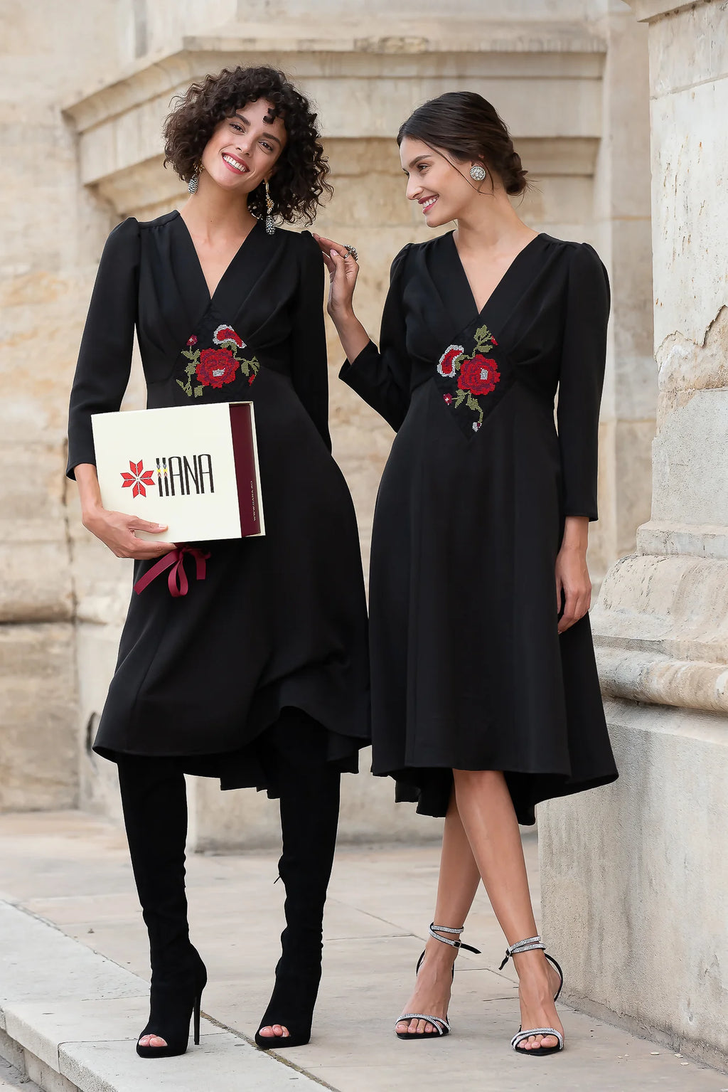 Rochie din Stofa Neagra Medeea