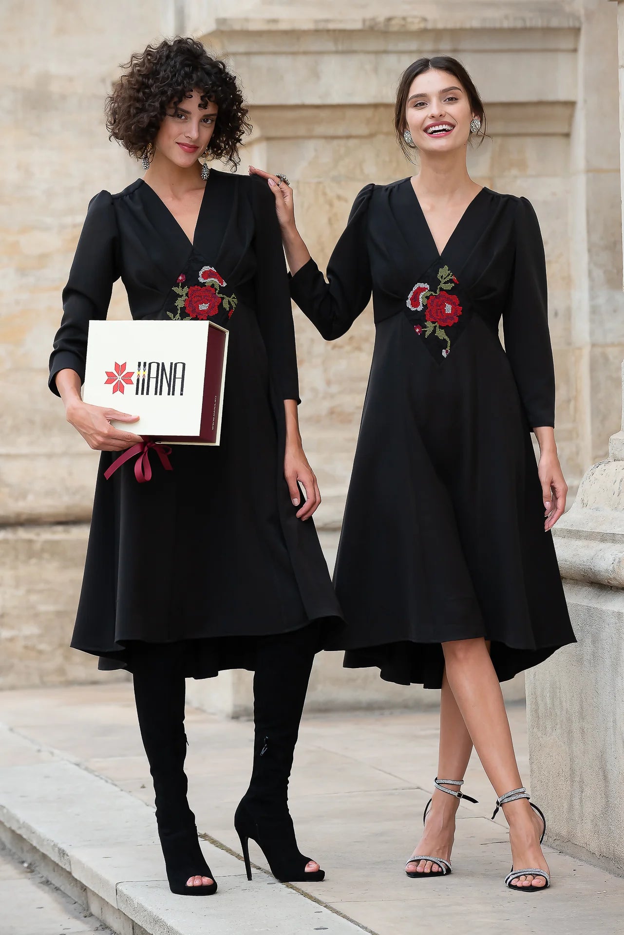 Rochie din Stofa Neagra Medeea