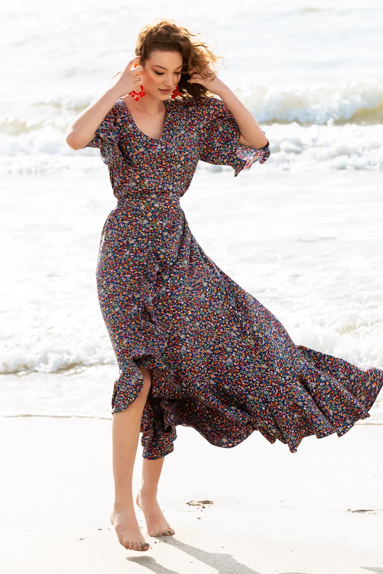 Rochie Inflorata cu Trena