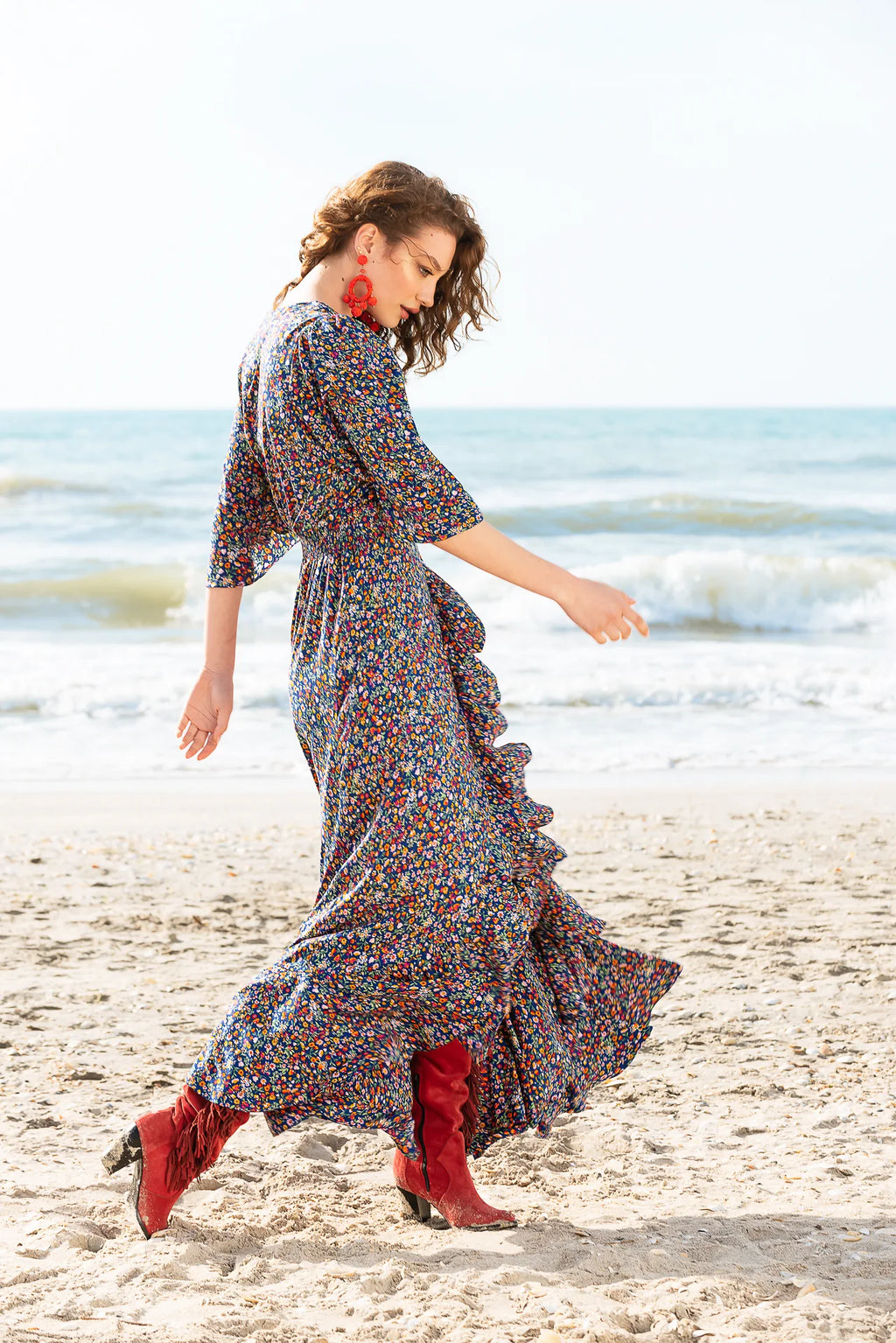 Rochie Inflorata cu Trena