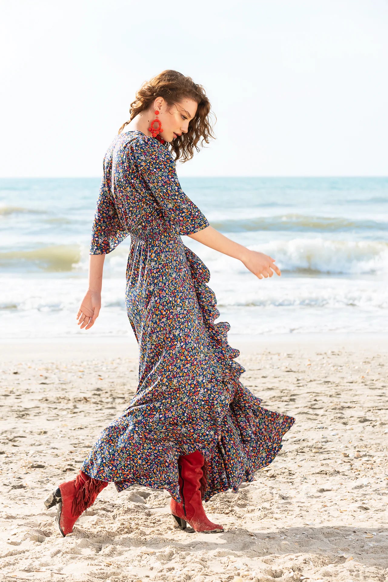 Rochie Inflorata cu Trena