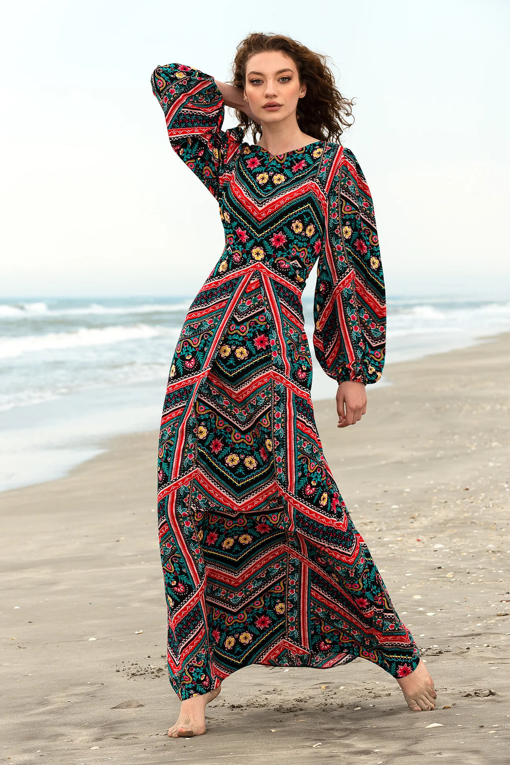 Rochie Lunga Zig Zag
