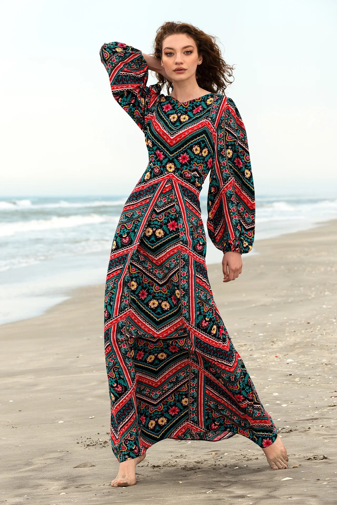 Rochie Lunga Zig Zag