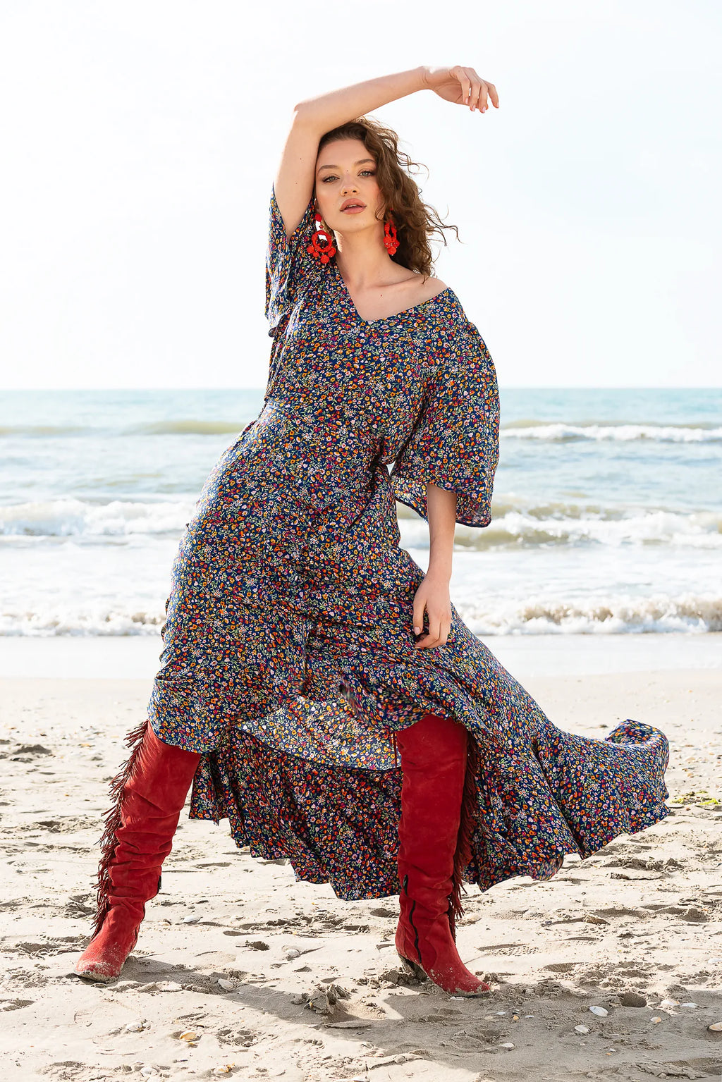 Rochie Inflorata cu Trena