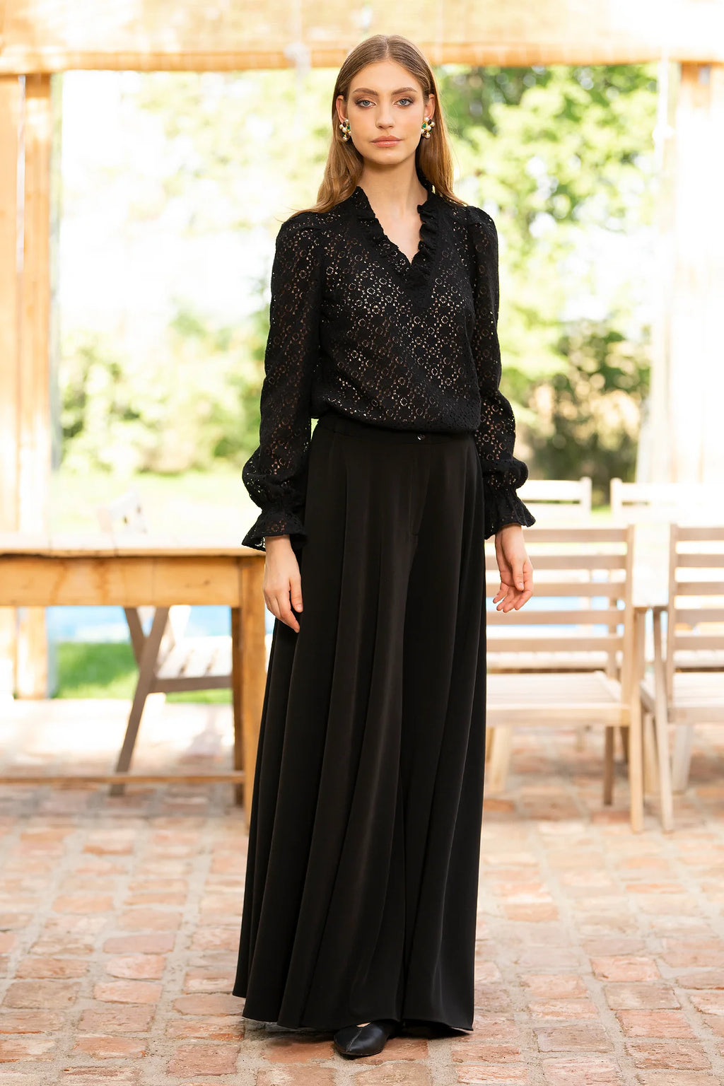 Fusta Pantalon Din Stofa Neagra