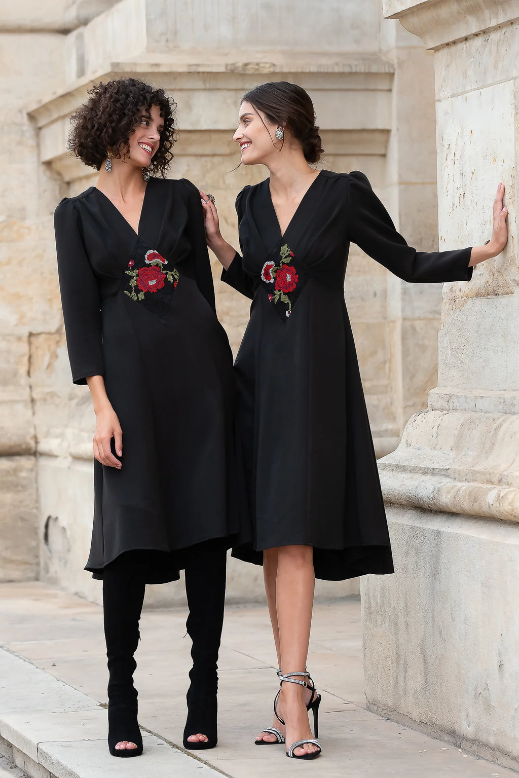 Rochie din Stofa Neagra Medeea