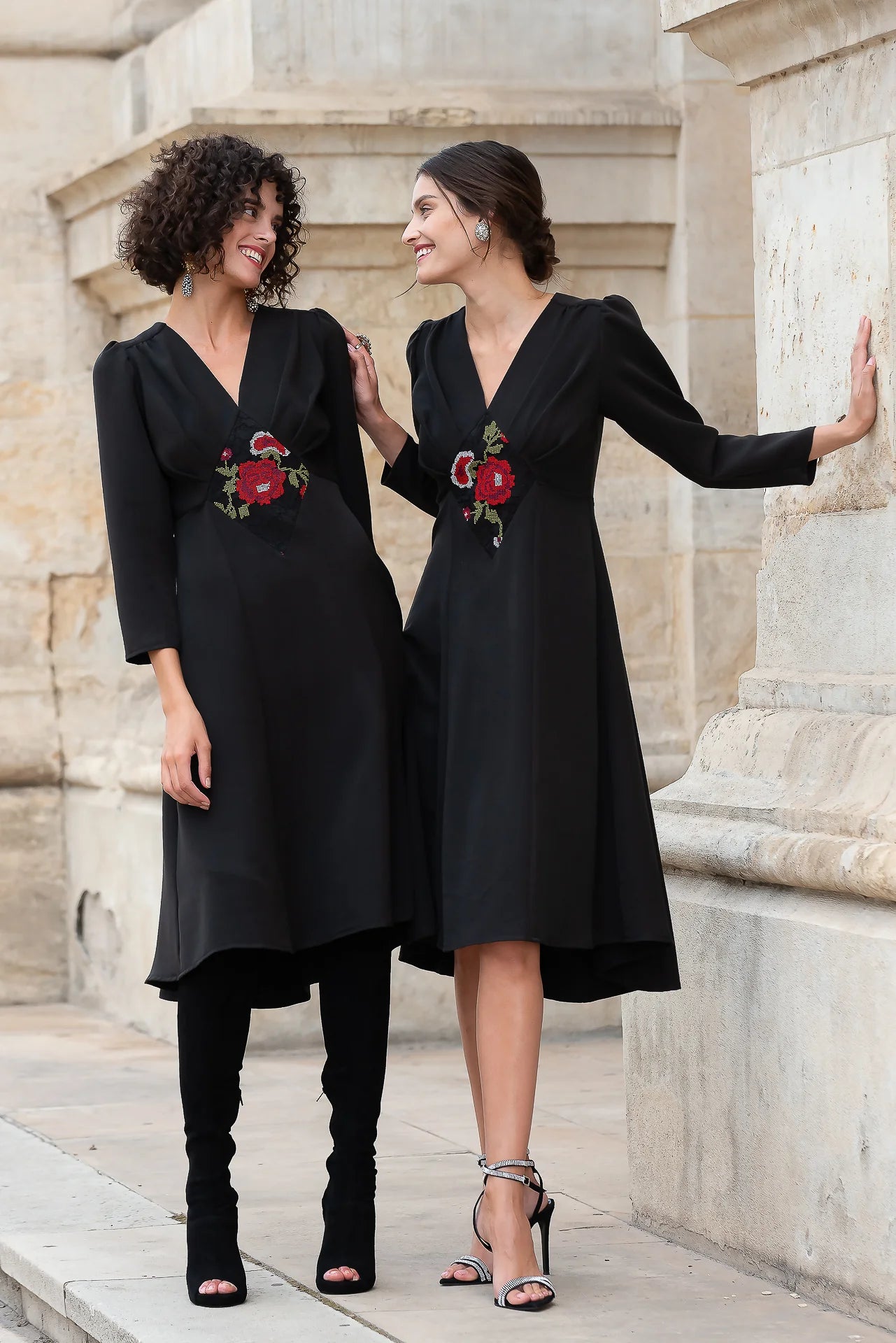 Rochie din Stofa Neagra Medeea