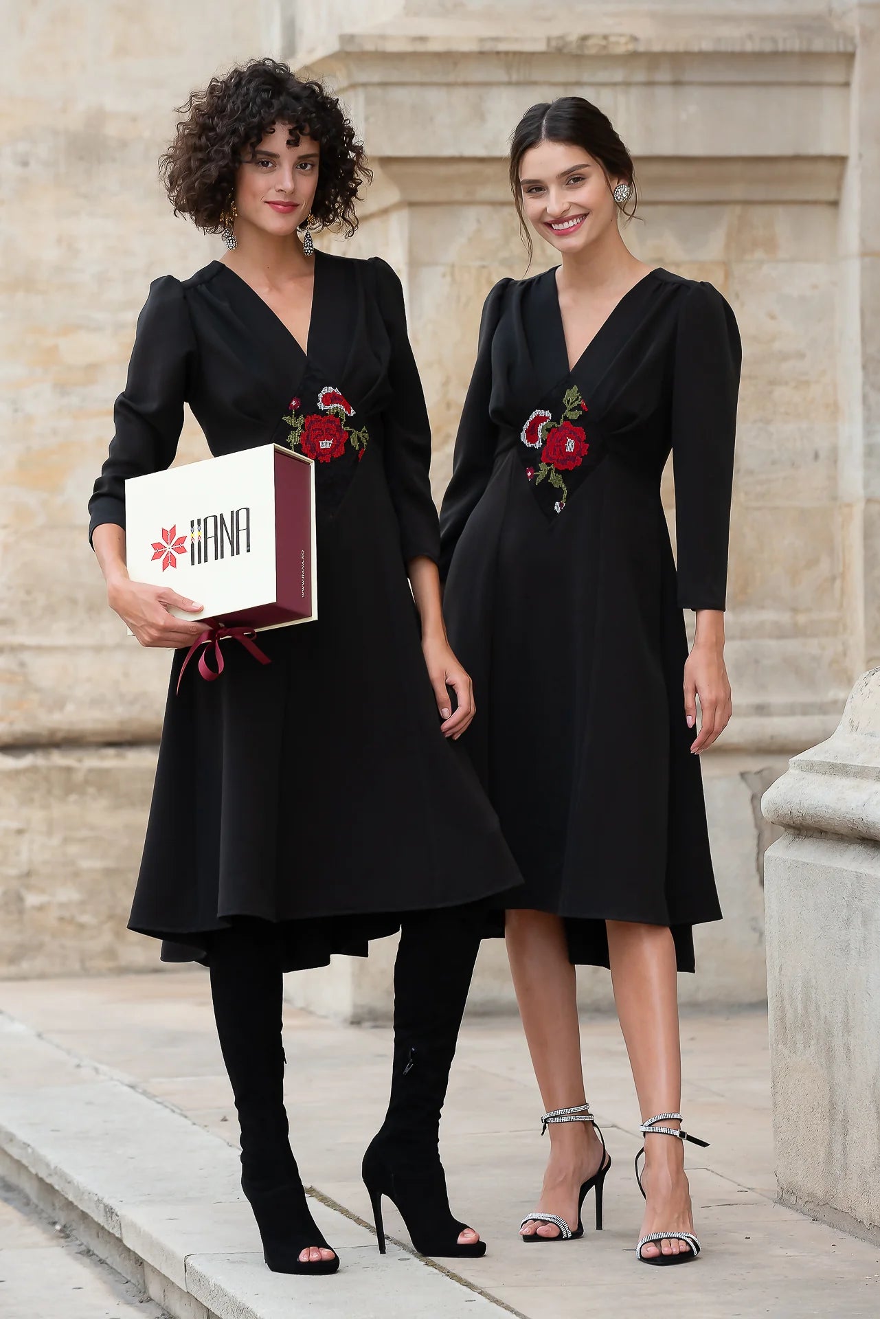 Rochie din Stofa Neagra Medeea