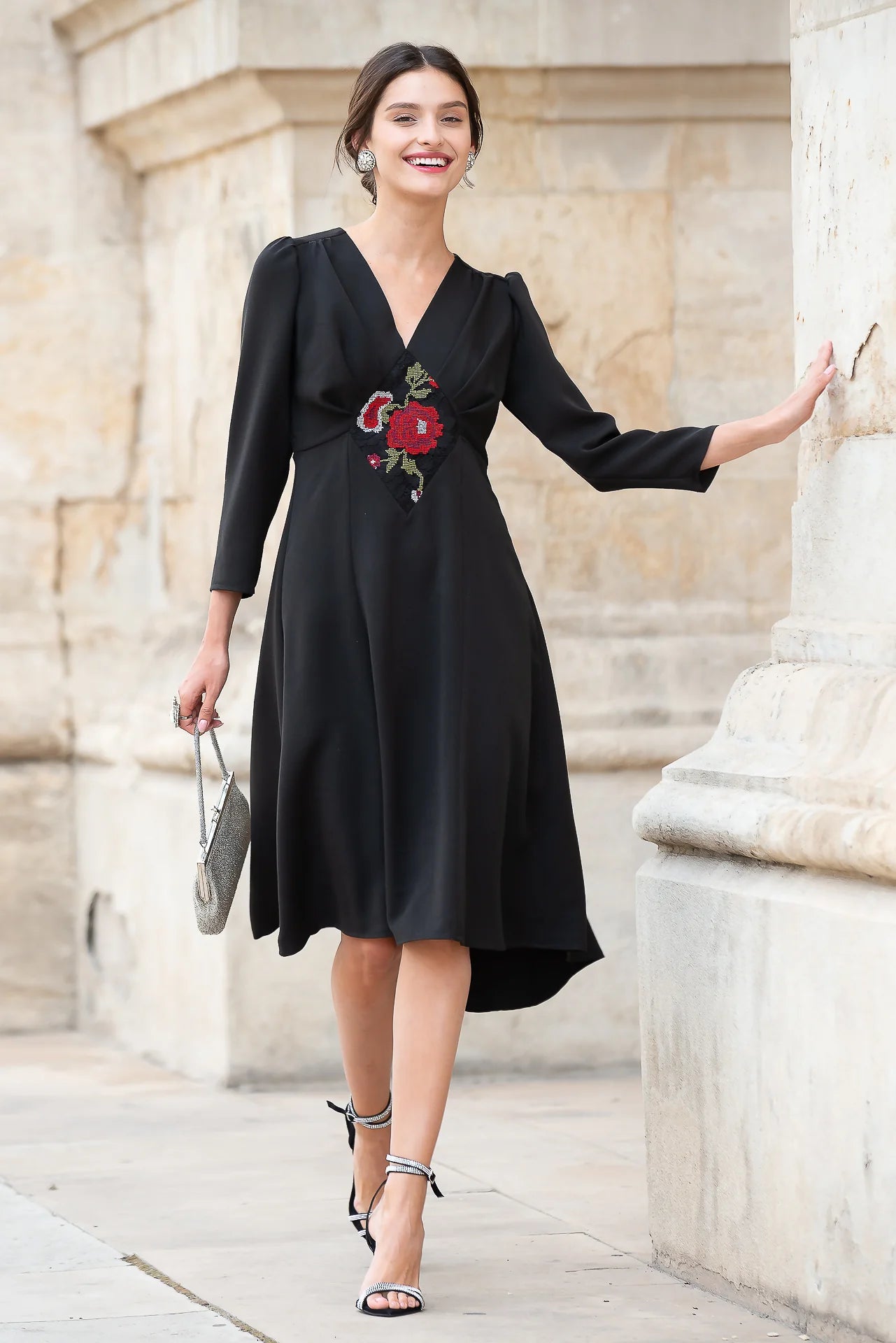 Rochie din Stofa Neagra Medeea