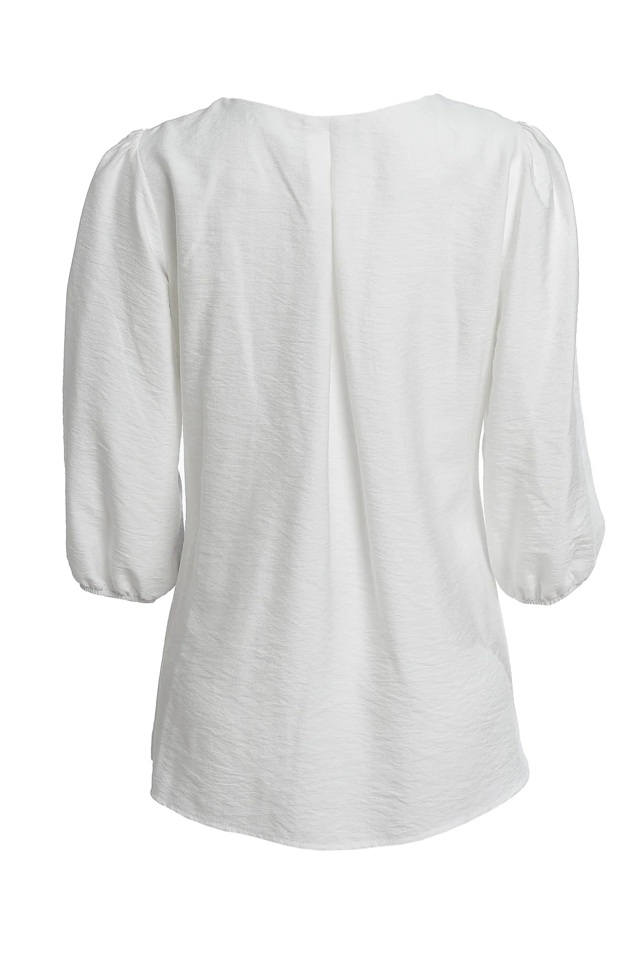 Bluza alba cu pieptar tesut albastru