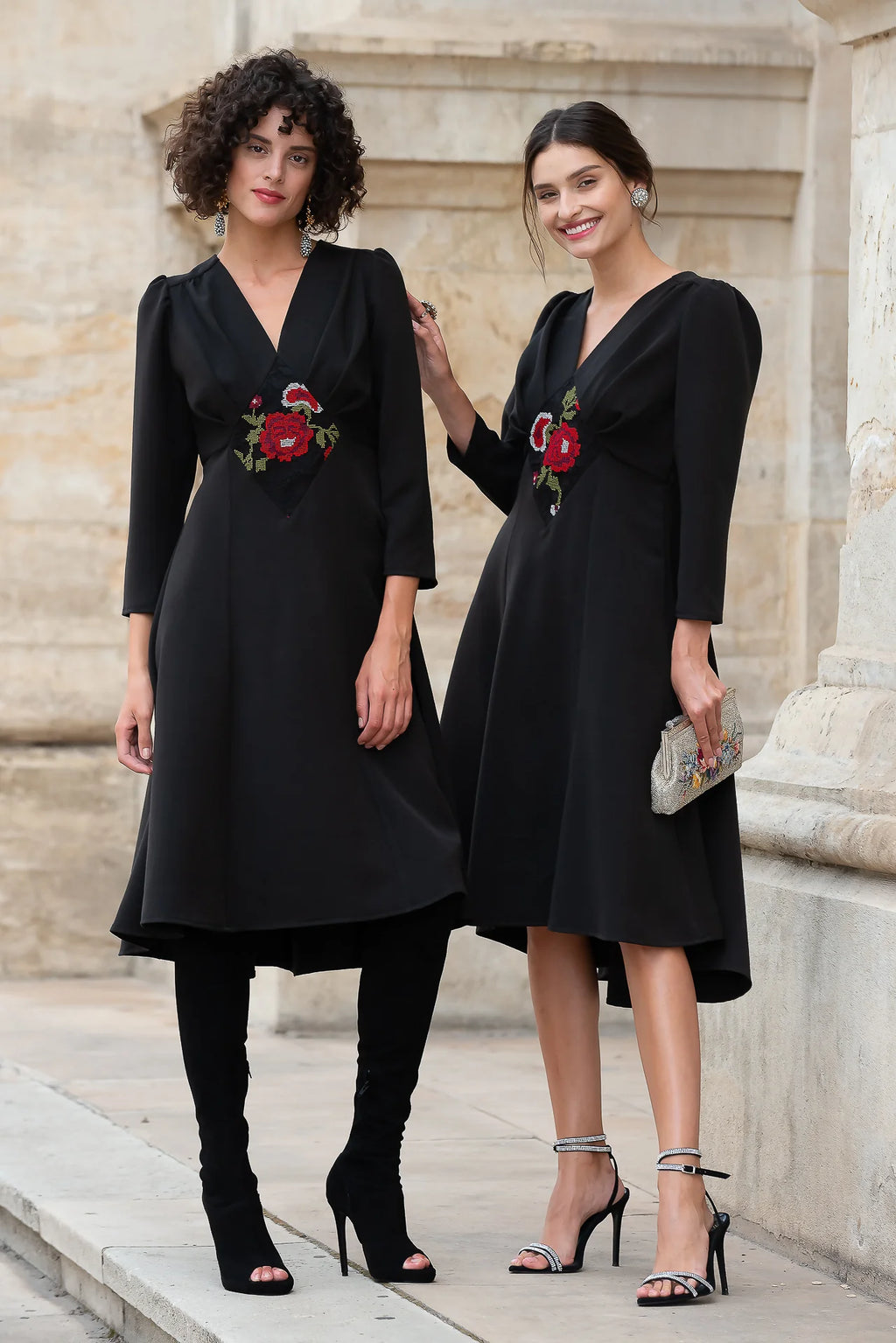 Rochie din Stofa Neagra Medeea