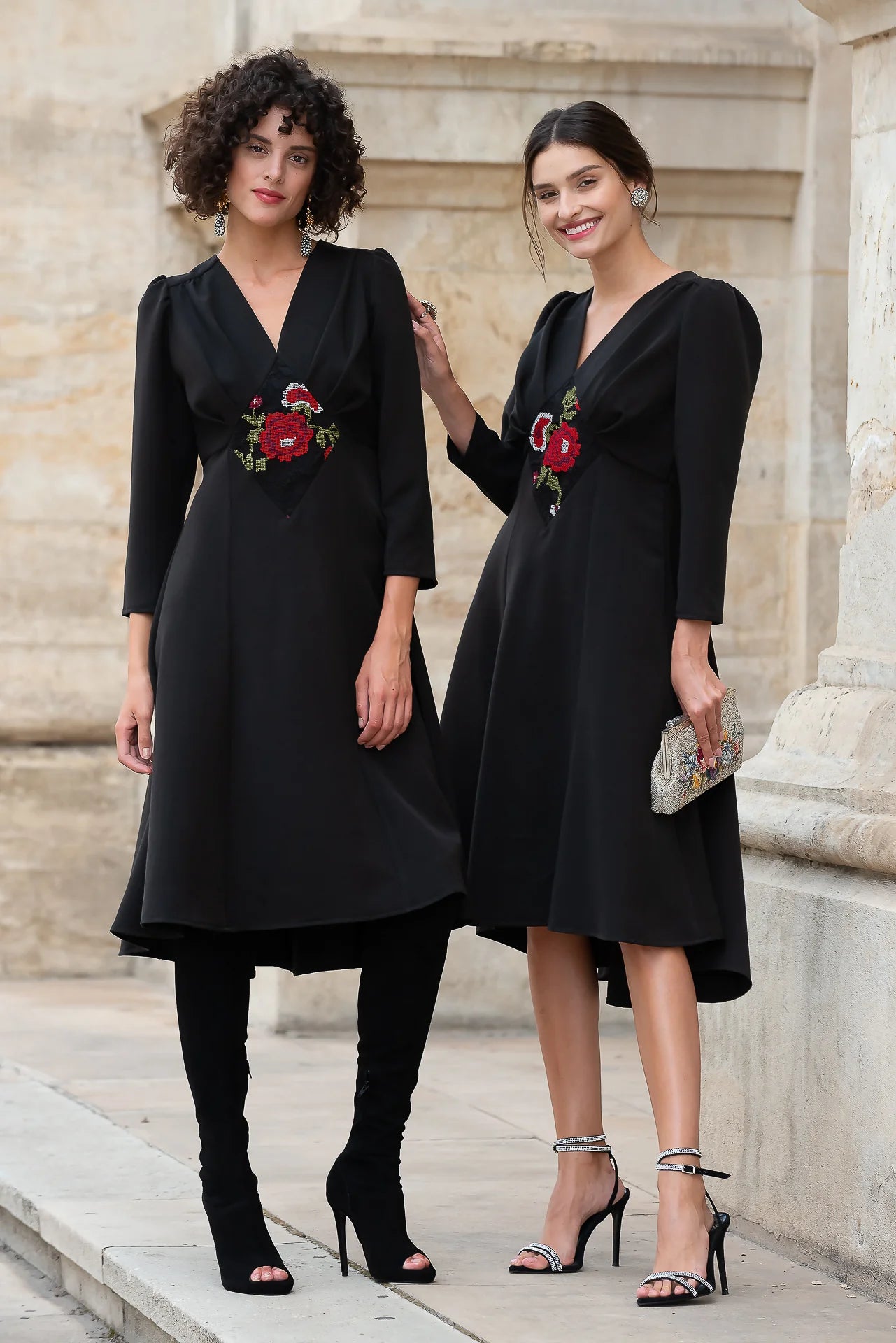 Rochie din Stofa Neagra Medeea