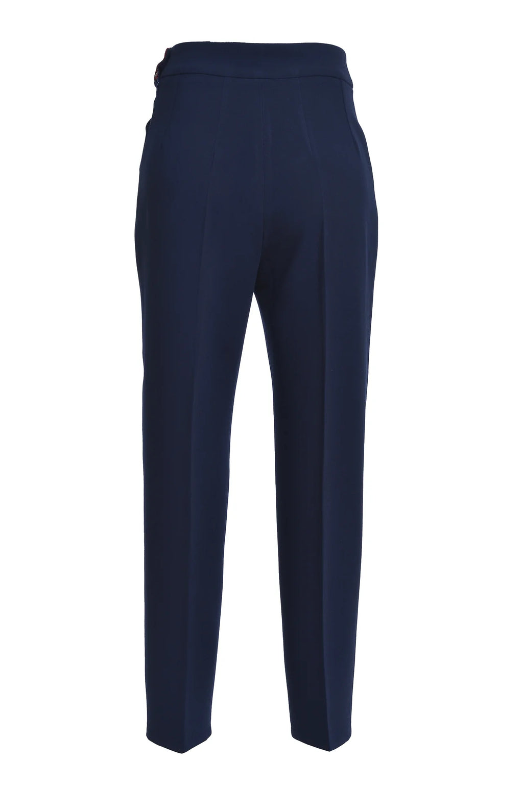 Pantaloni Pana din Stofa Bleumarin cu Corseleta din Jacquard Etnic