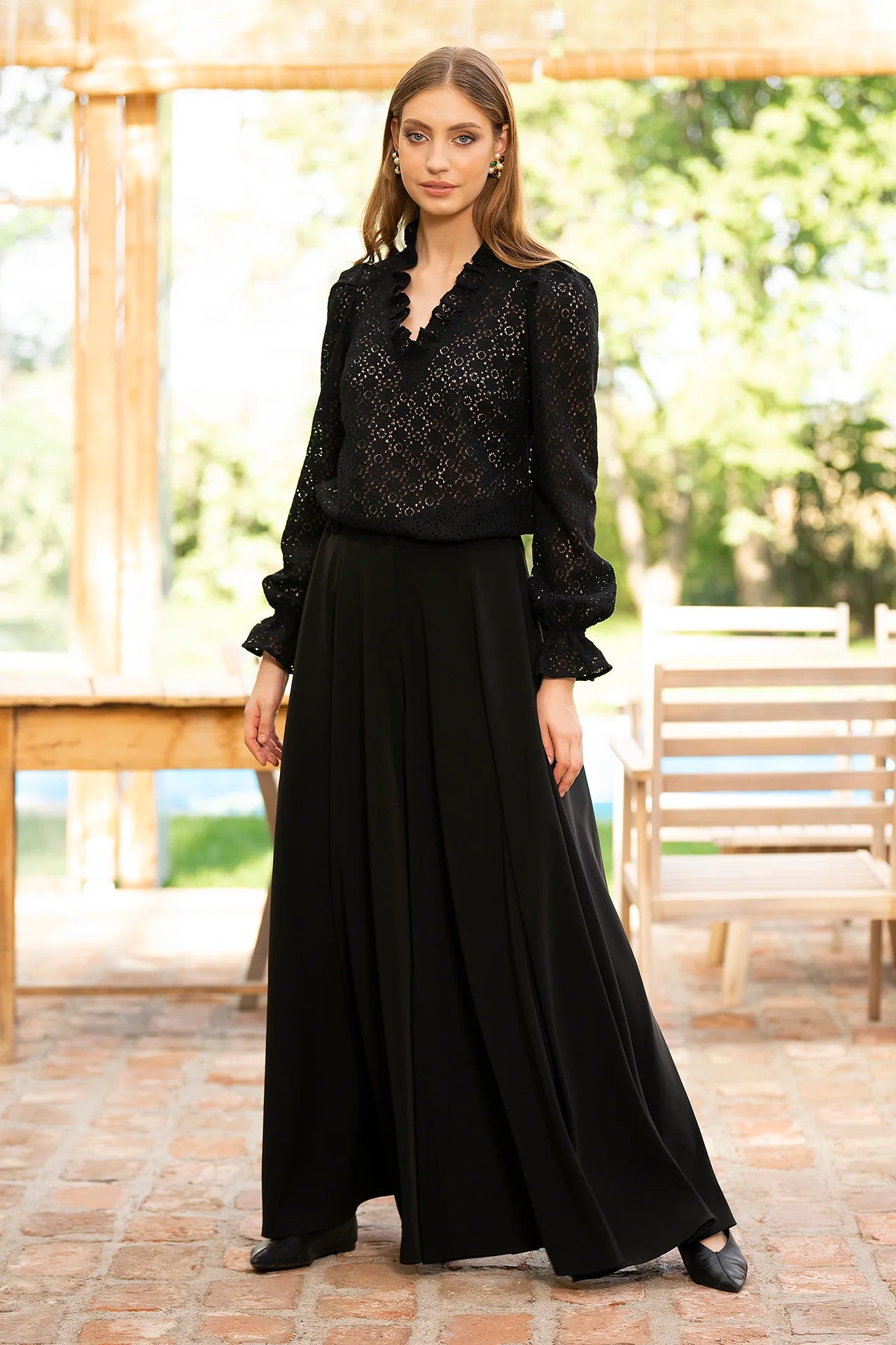 Fusta Pantalon Din Stofa Neagra