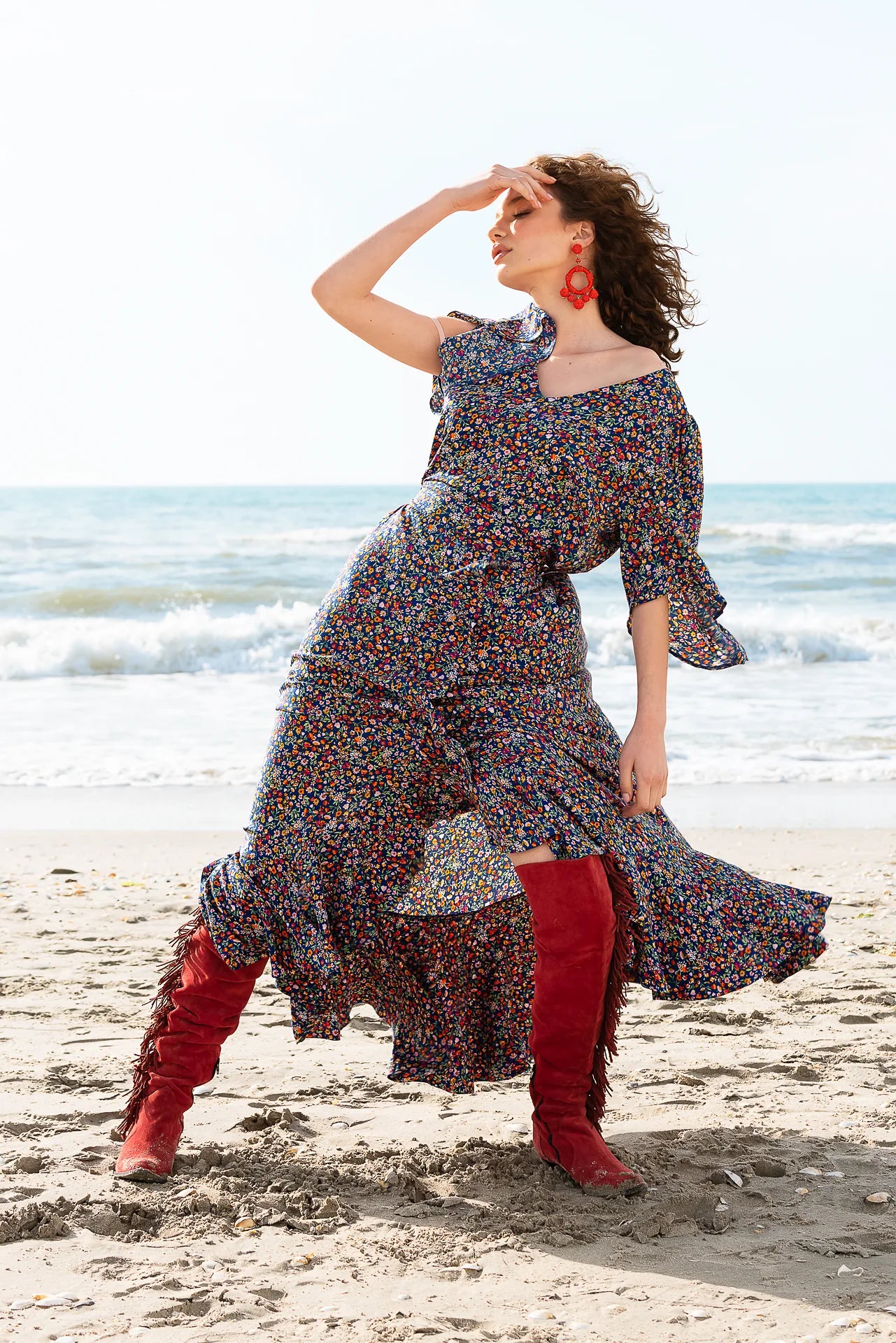 Rochie Inflorata cu Trena
