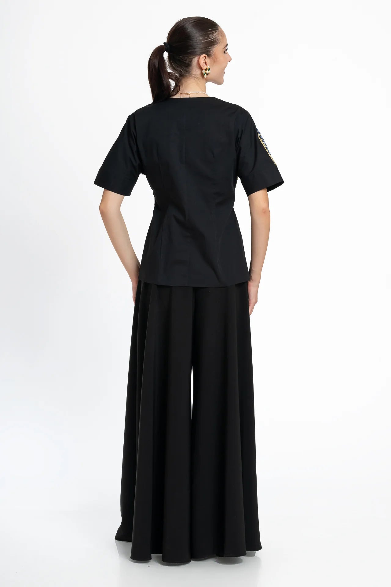 Bluză kimono Zen cu jacquard etnic țesut