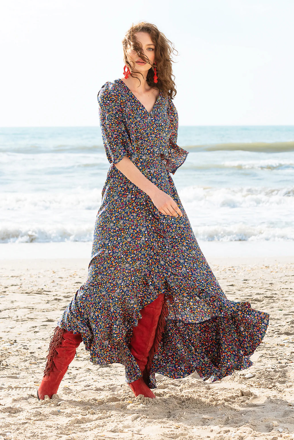Rochie Inflorata cu Trena