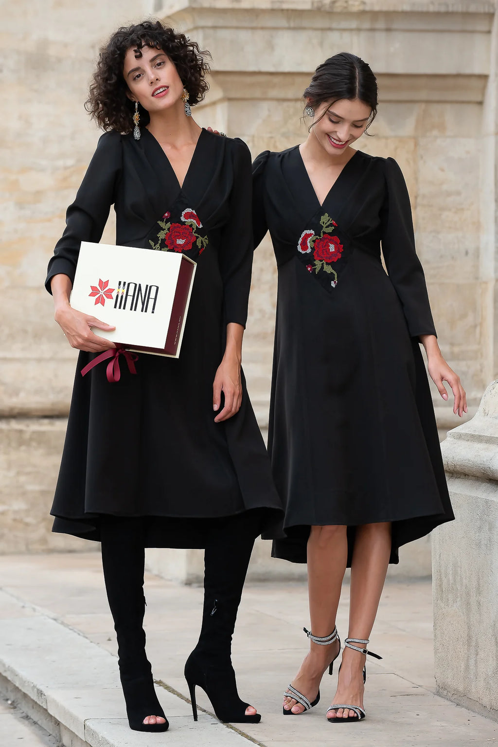 Rochie din Stofa Neagra Medeea