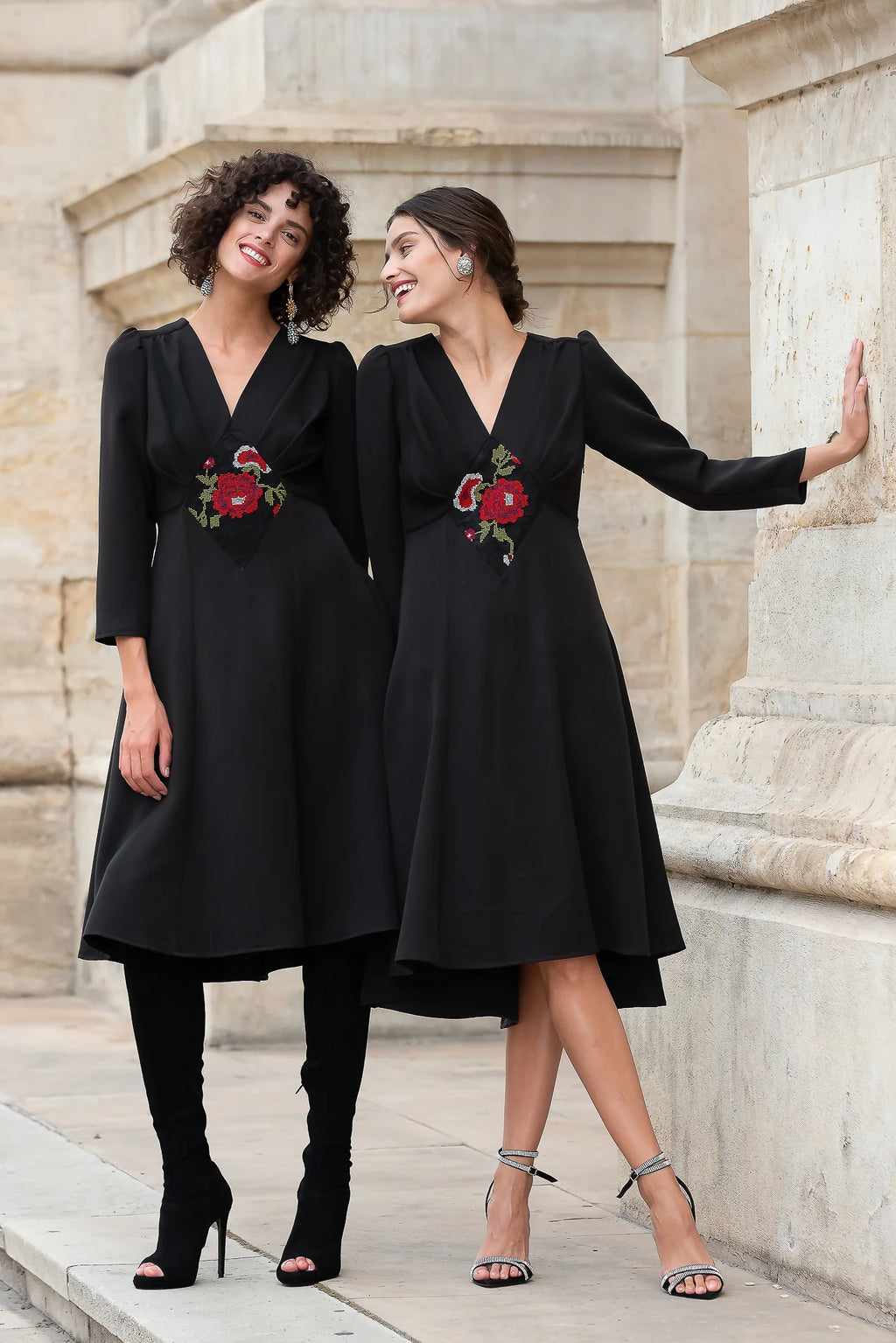 Rochie din Stofa Neagra Medeea