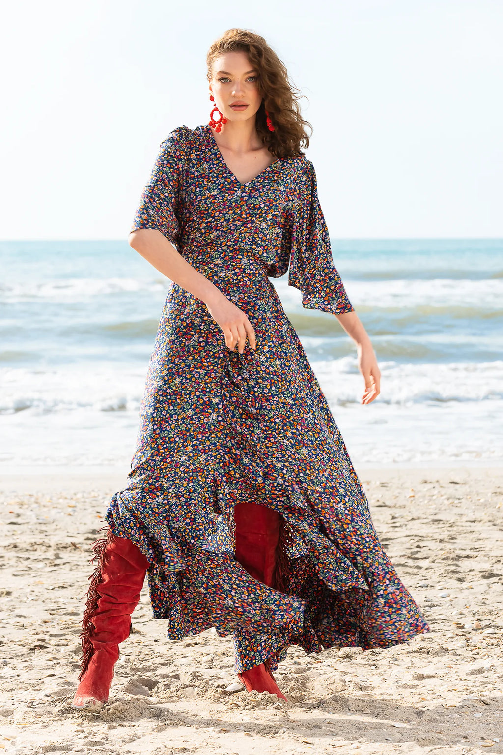Rochie Inflorata cu Trena