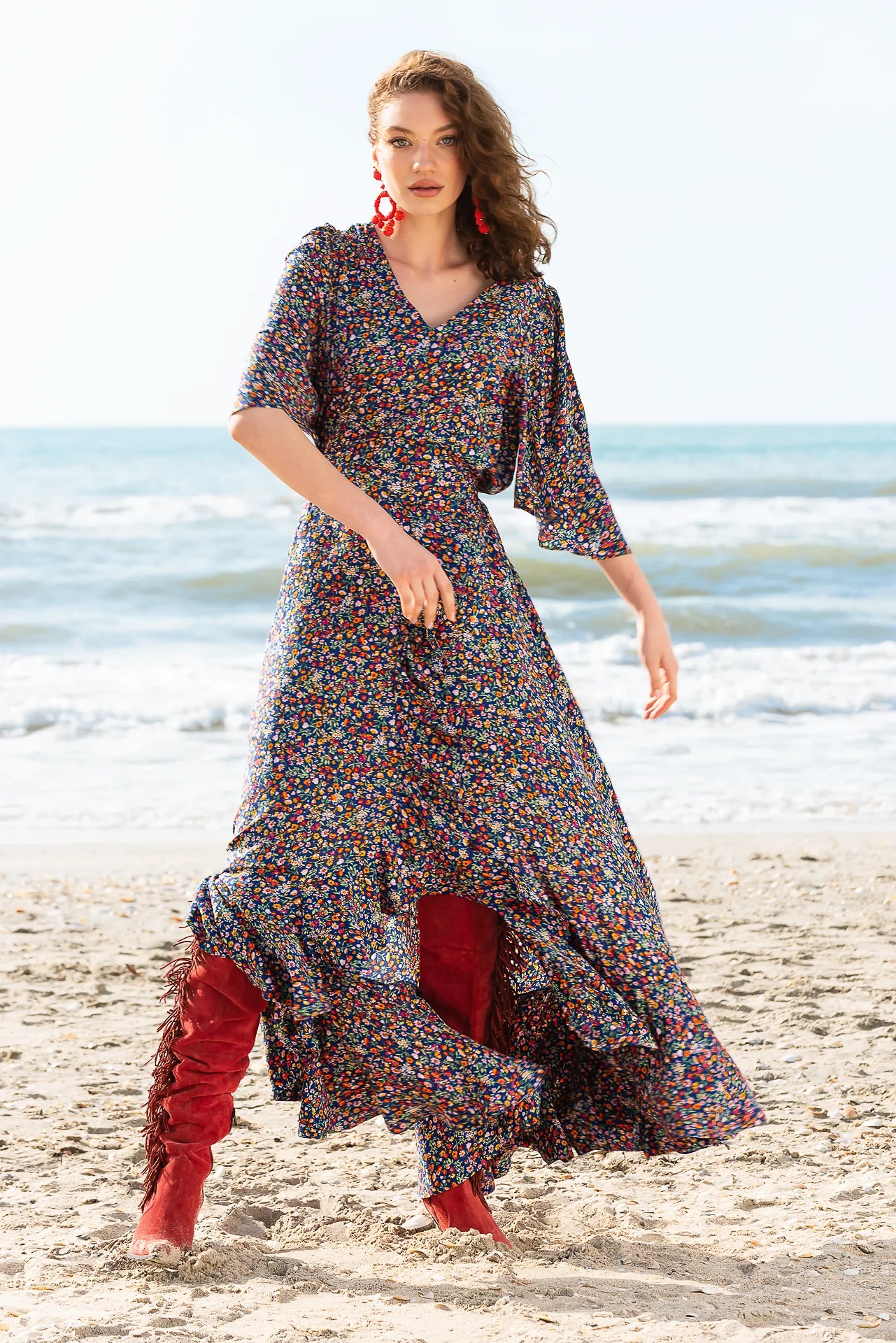 Rochie Inflorata cu Trena