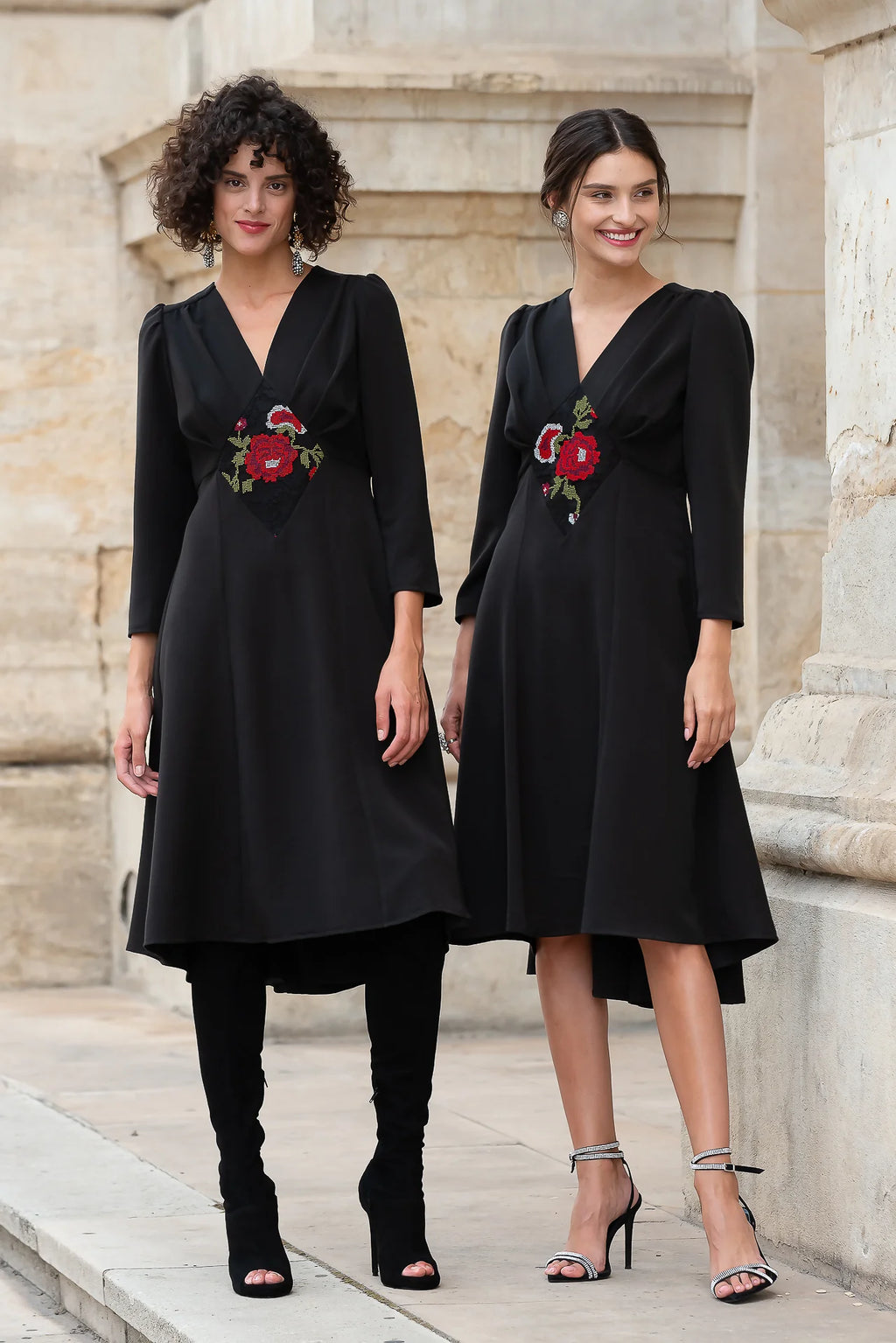 Rochie din Stofa Neagra Medeea