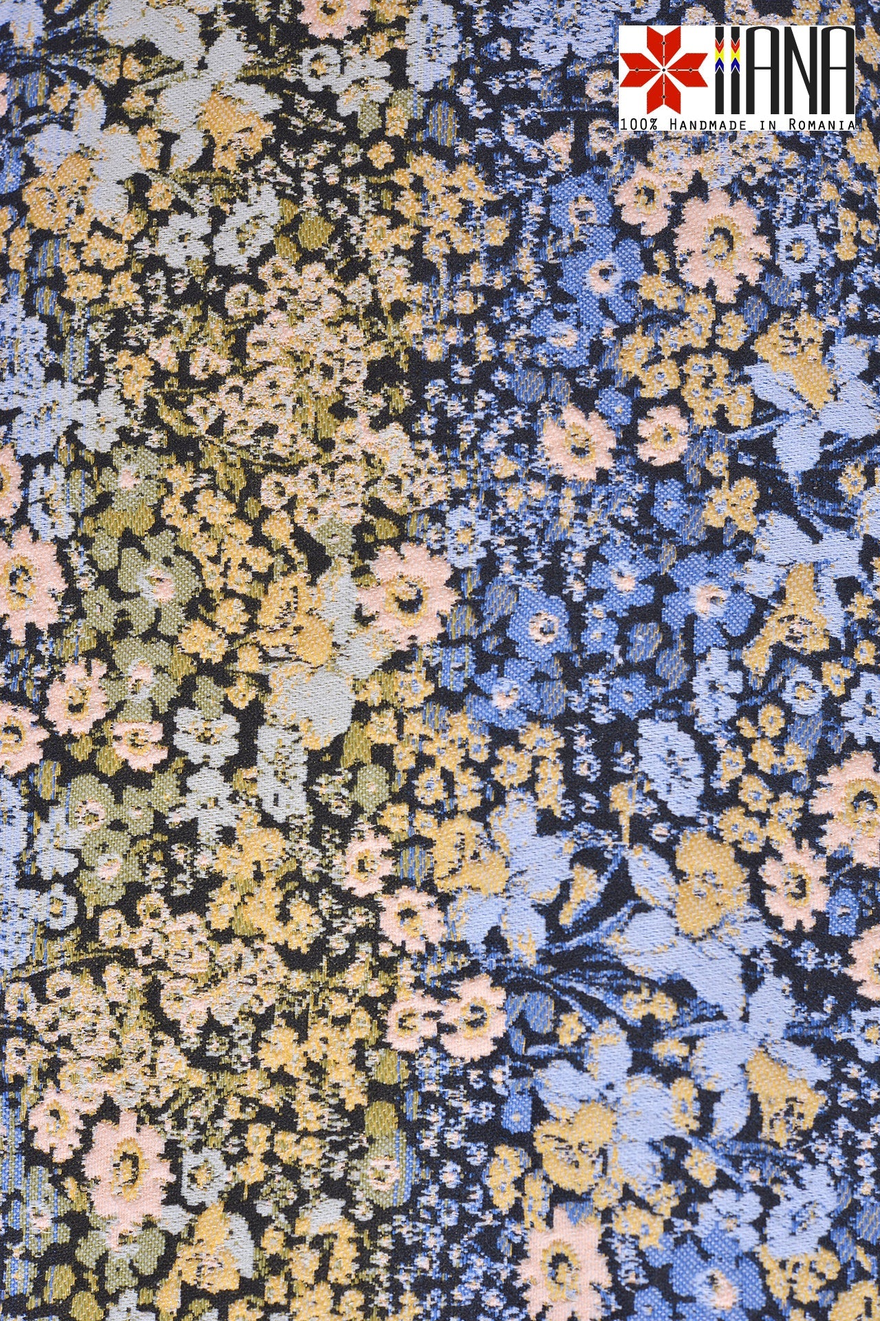 Fusta Dreapta din Jacquard cu Motive Florale