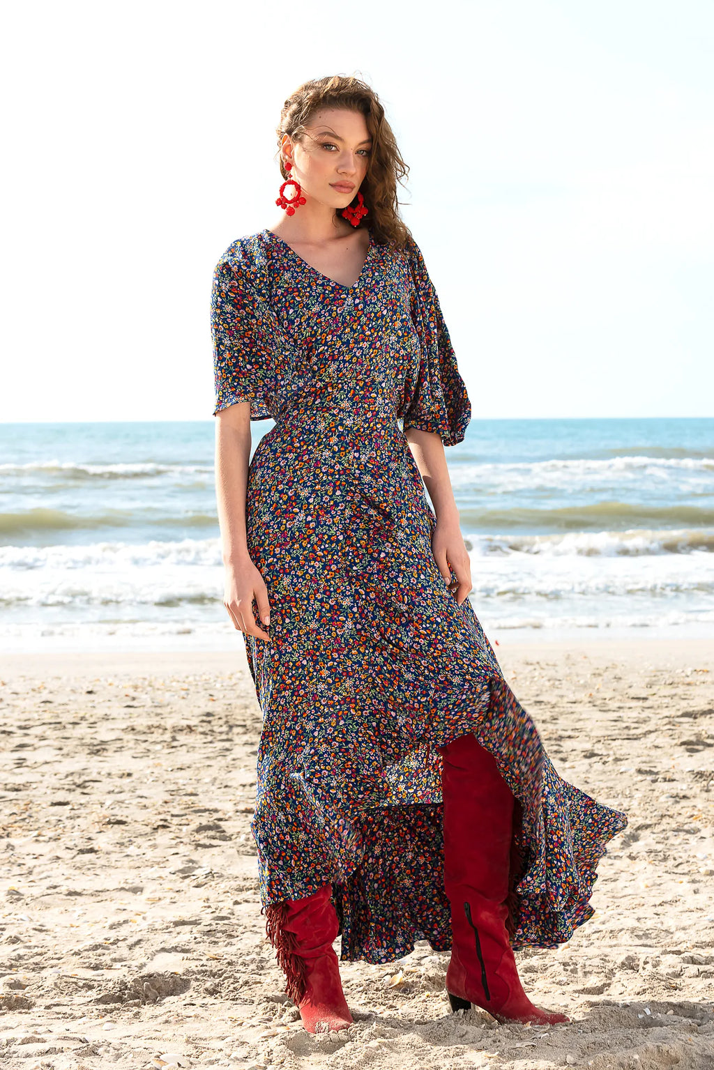 Rochie Inflorata cu Trena