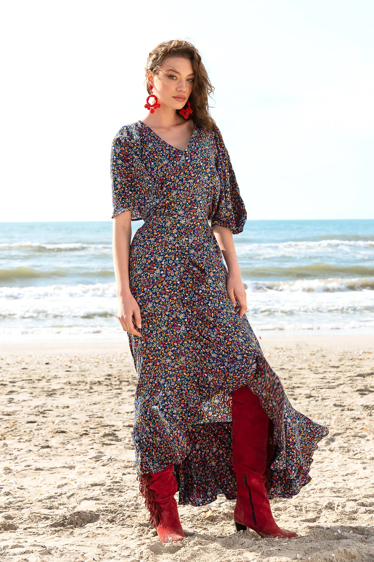 Rochie Inflorata cu Trena