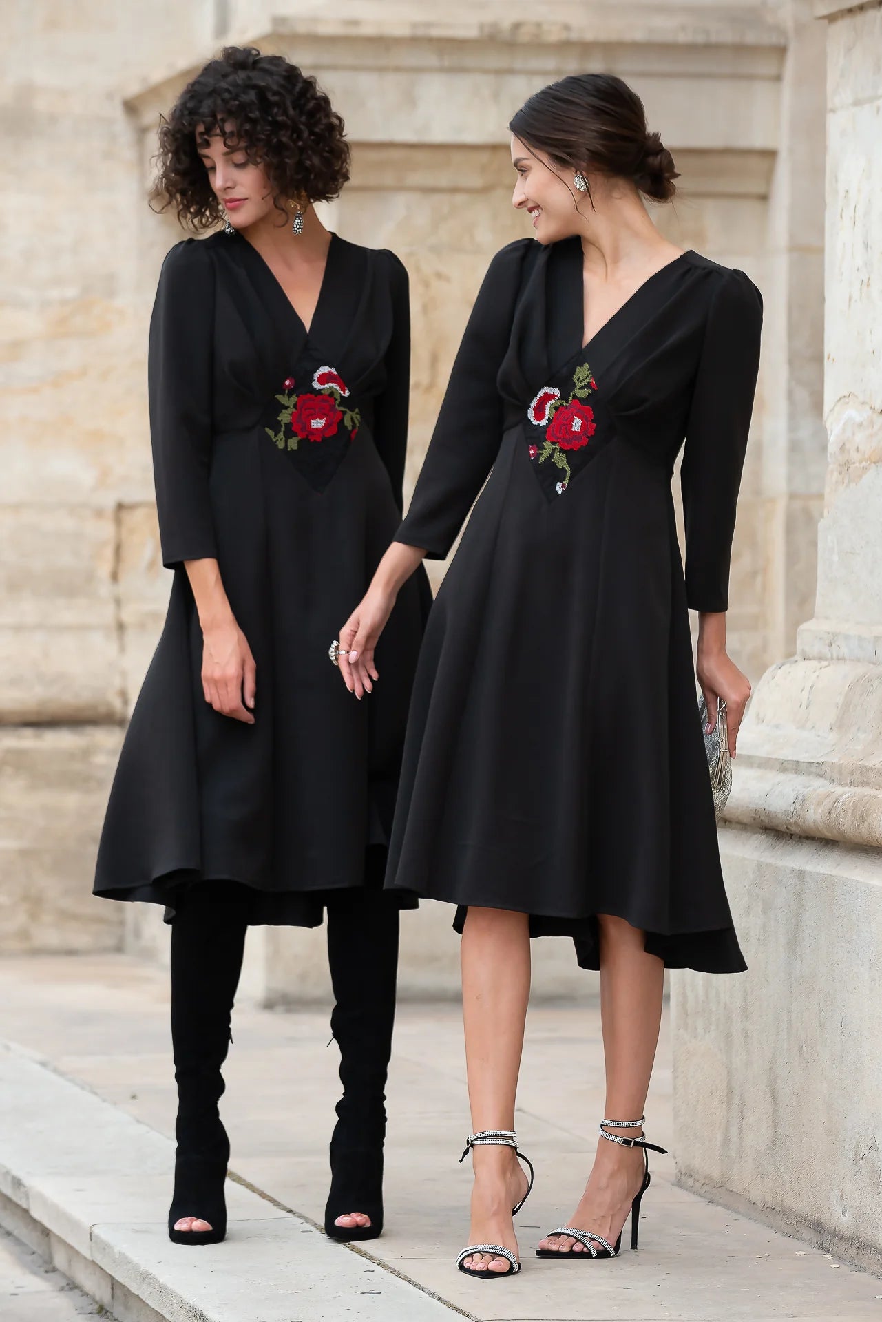 Rochie din Stofa Neagra Medeea