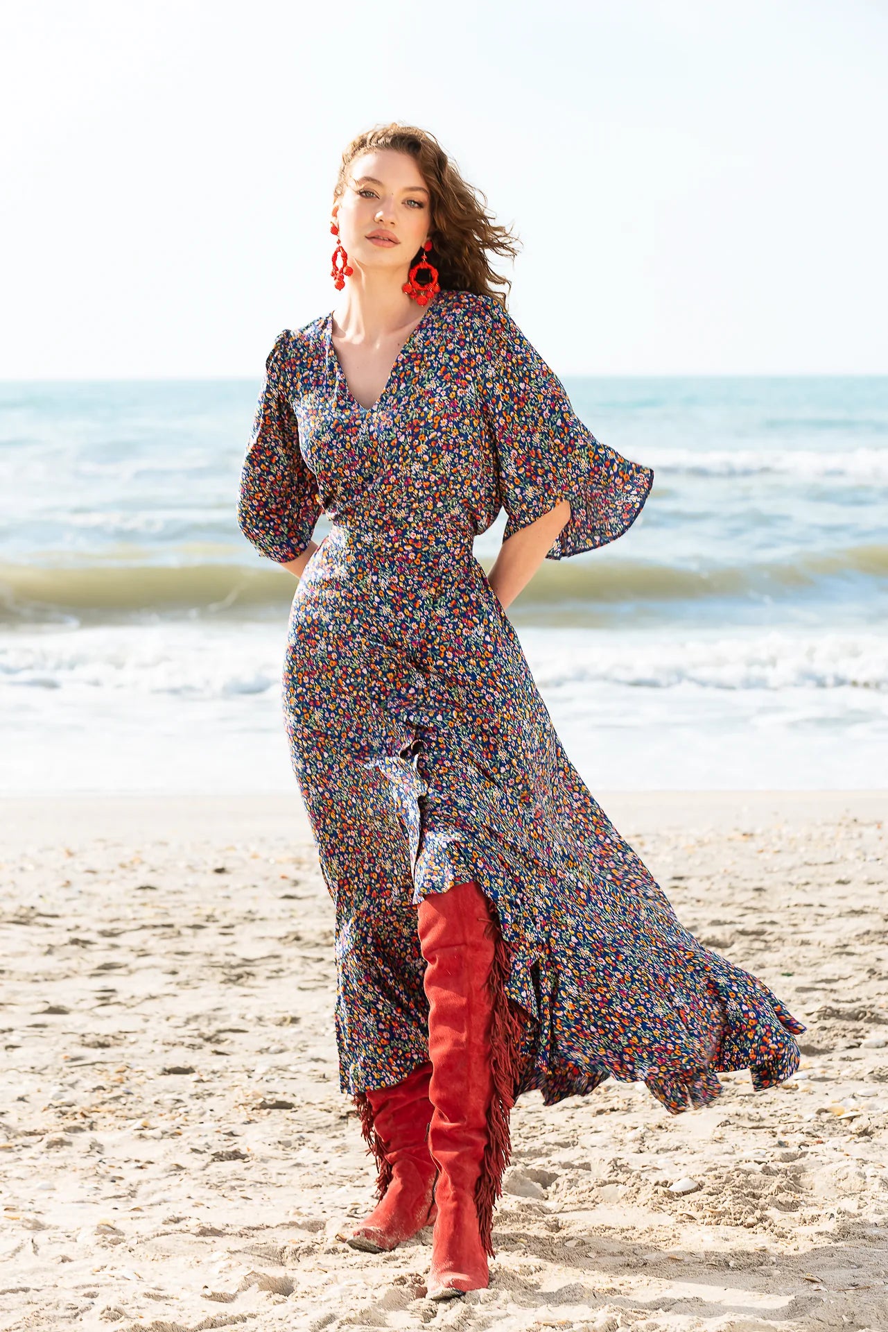 Rochie Inflorata cu Trena