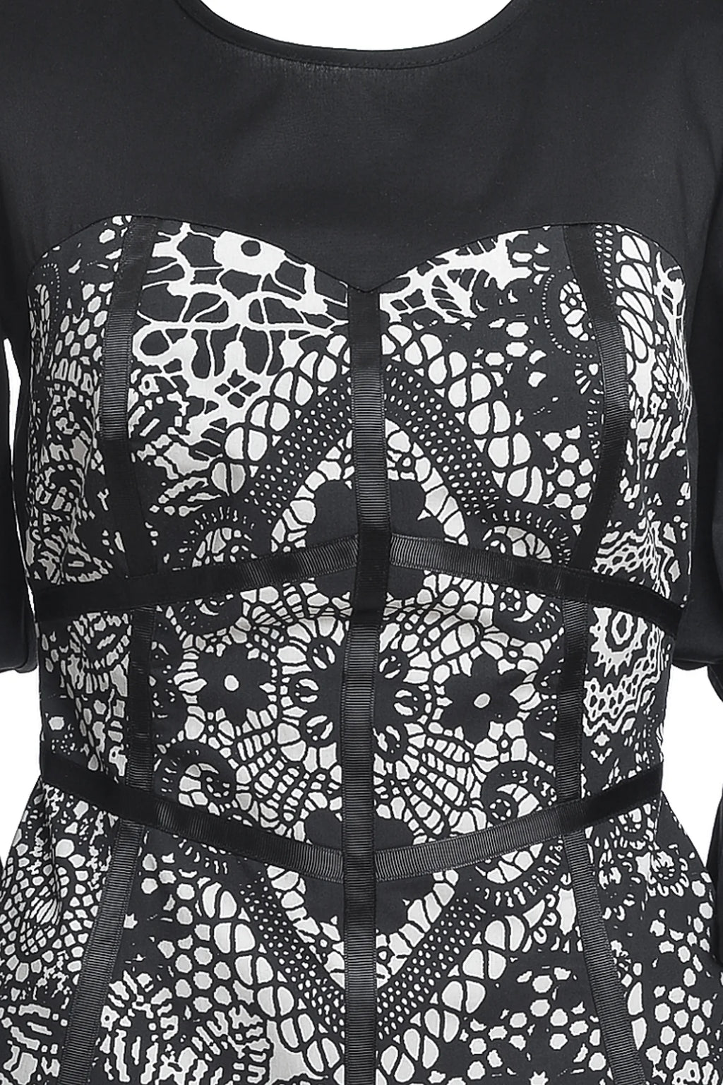 Bluza Neagra cu Corset Laseta