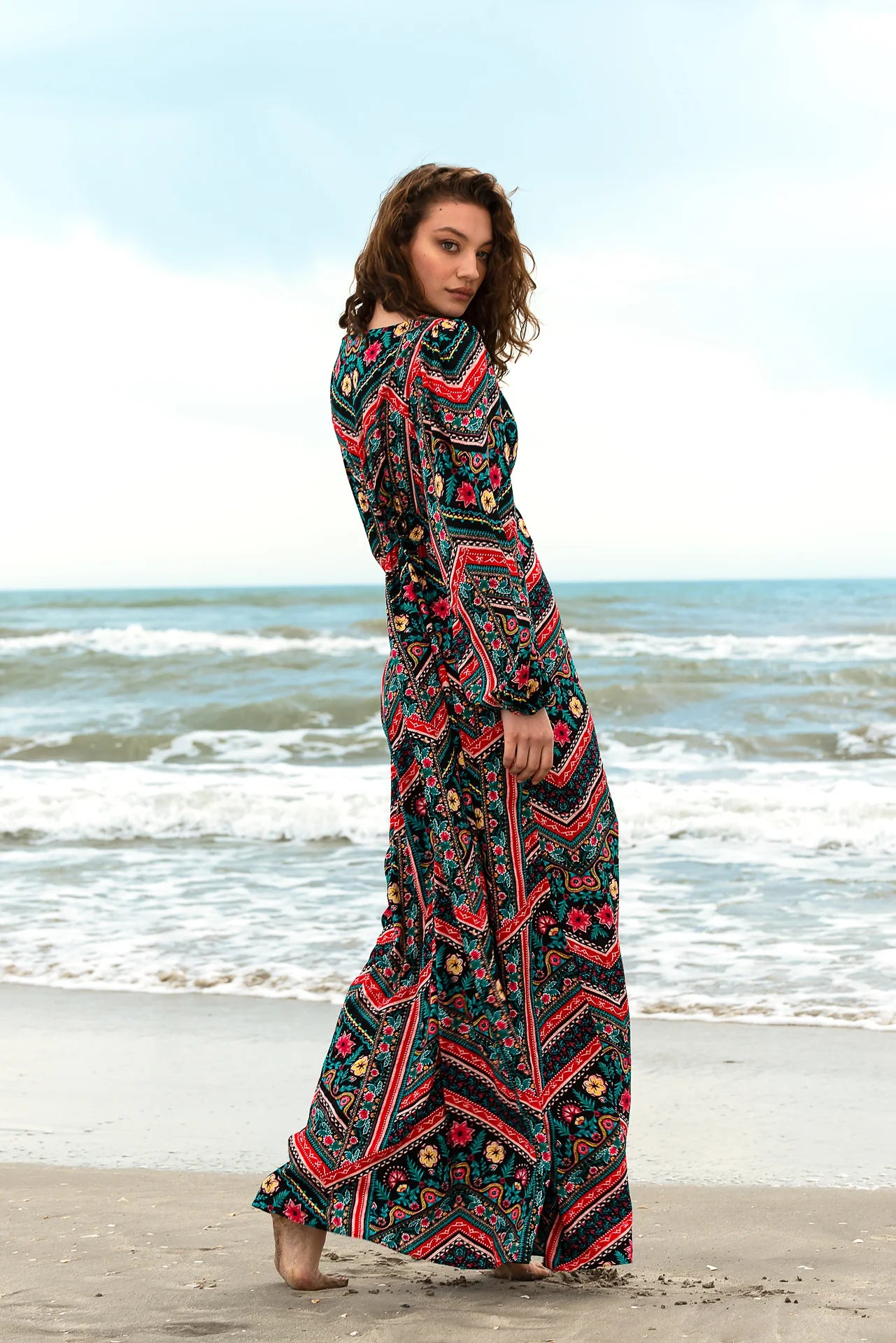Rochie Lunga Zig Zag