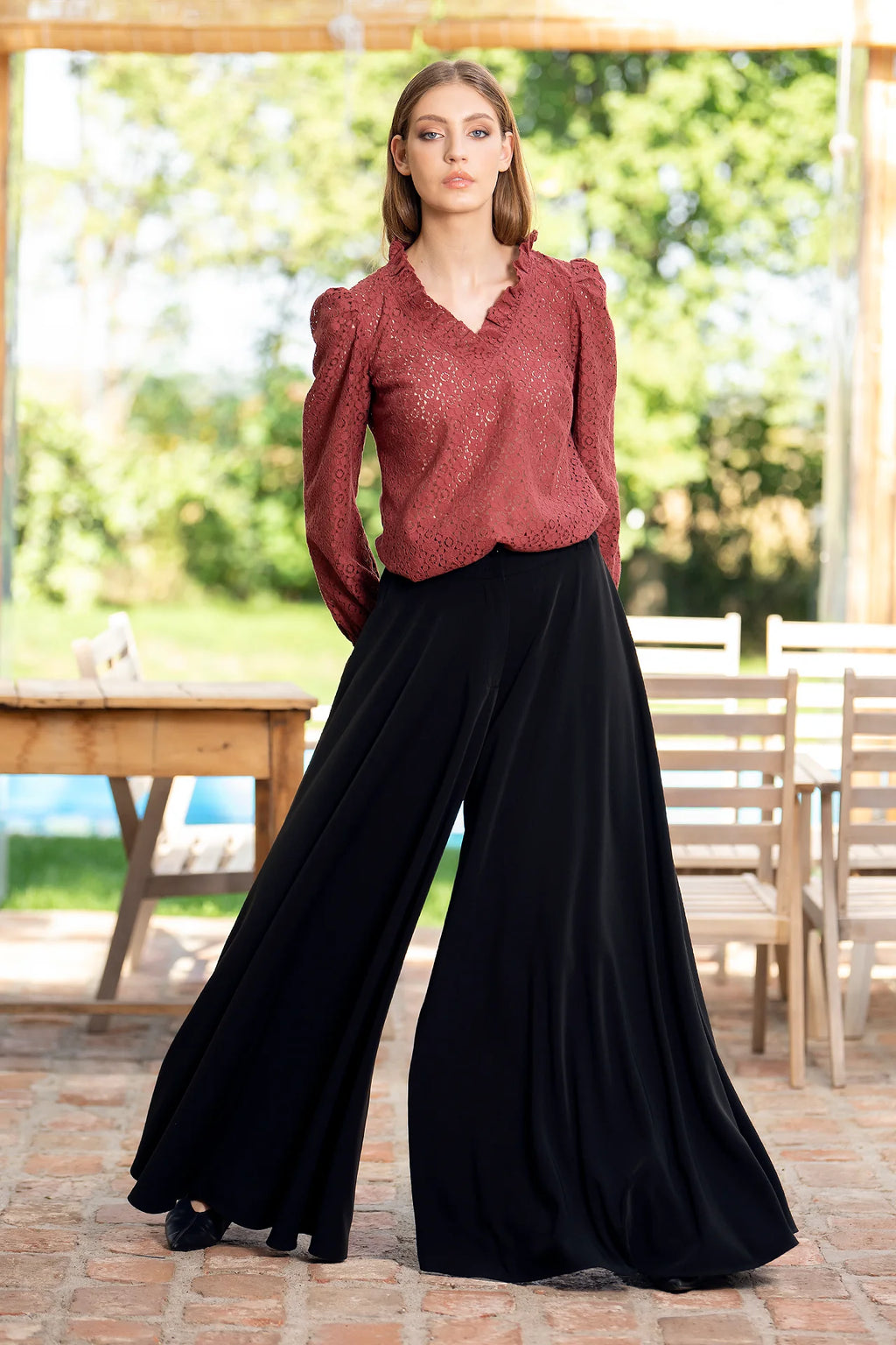 Fusta Pantalon Din Stofa Neagra