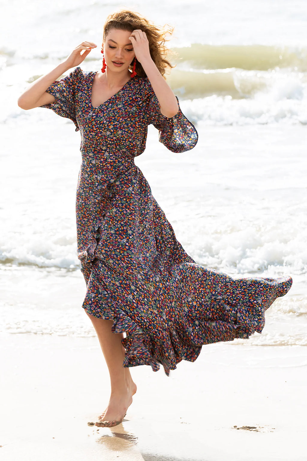 Rochie Inflorata cu Trena