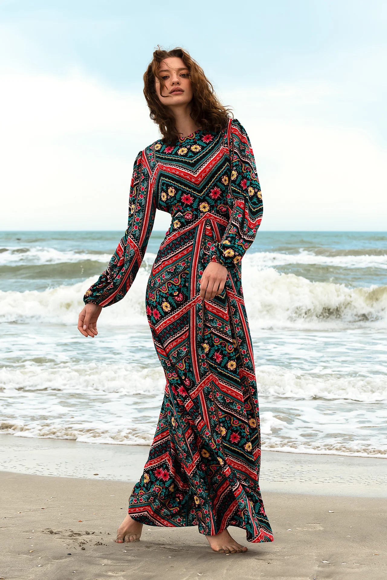 Rochie Lunga Zig Zag